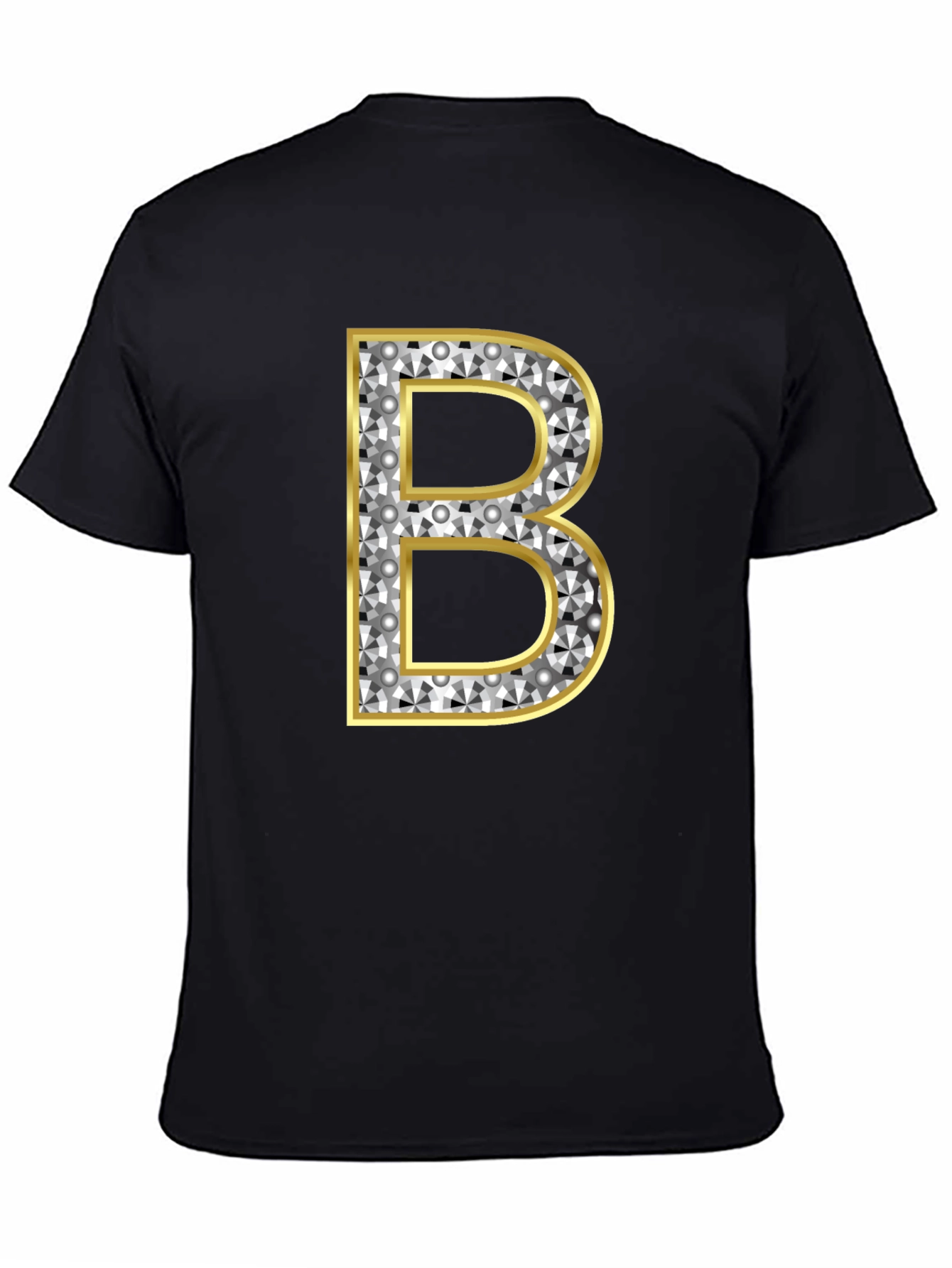 Black Diamond Initial B Graphic Tee - Black view 4