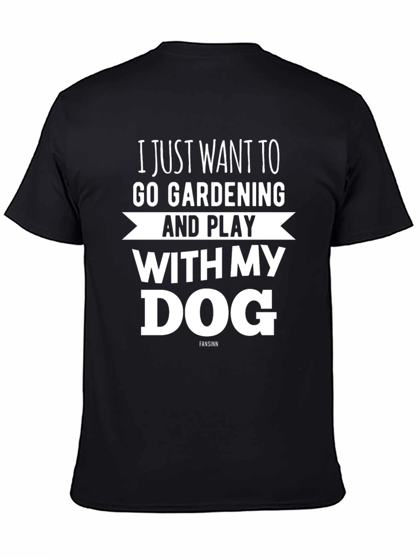 Black Gardening & Dog Lover T-Shirt view 4