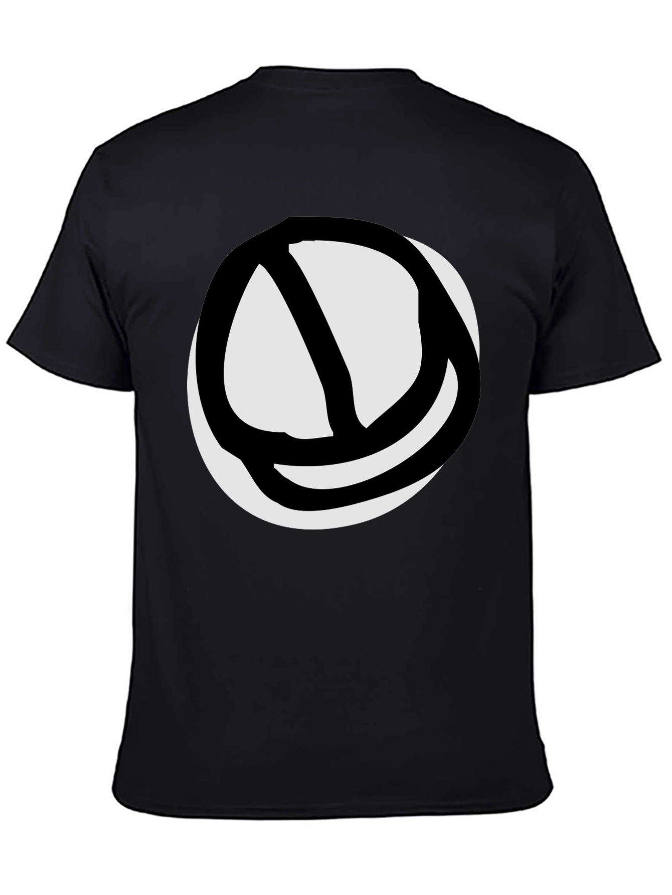 Black Abstract Circle Graphic Tee - Black view 4