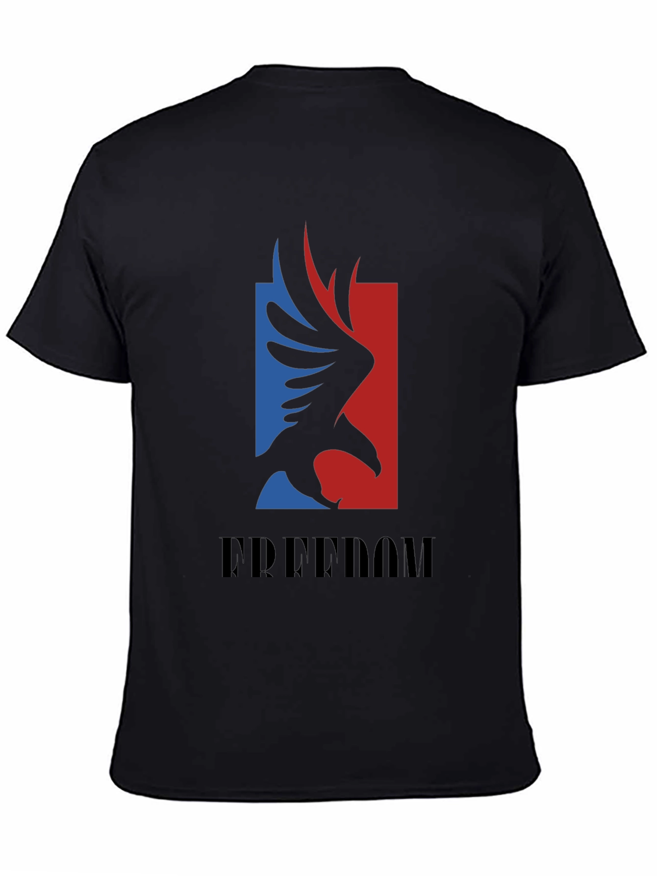 Black Freedom Eagle Graphic Tee - Patriotic Black T-Shirt view 4
