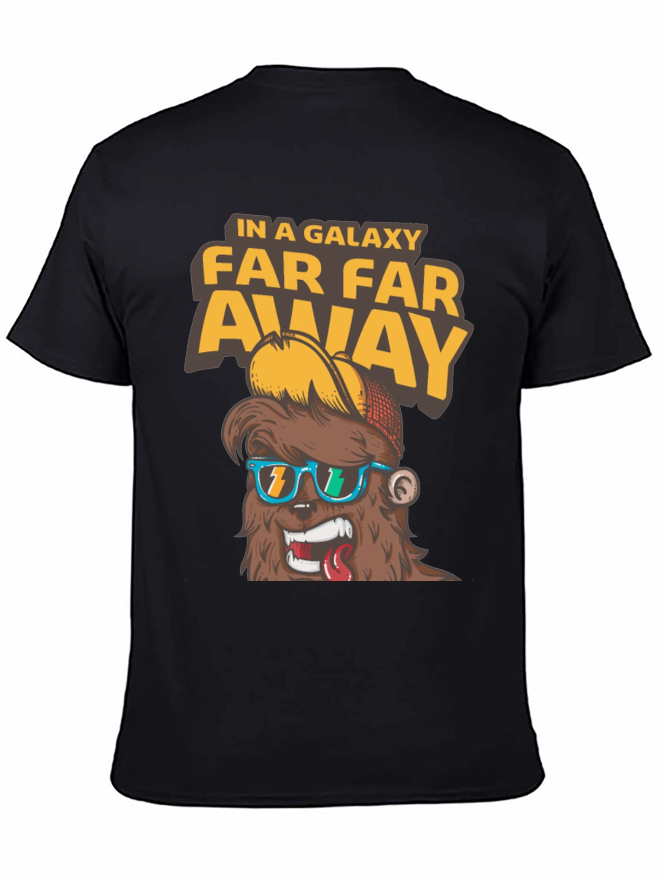 Black Far Far Away Graphic T-Shirt - Men's Black Tee view 4