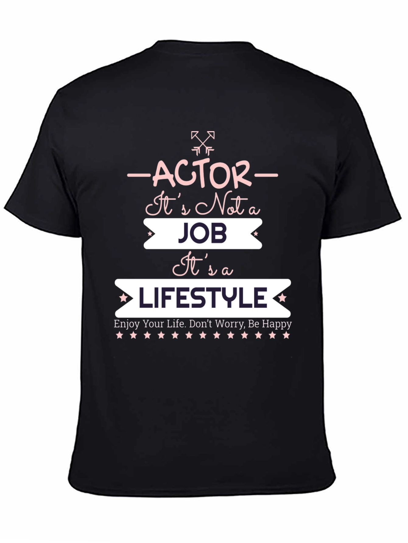 Black Actor Lifestyle Black T-Shirt view 4