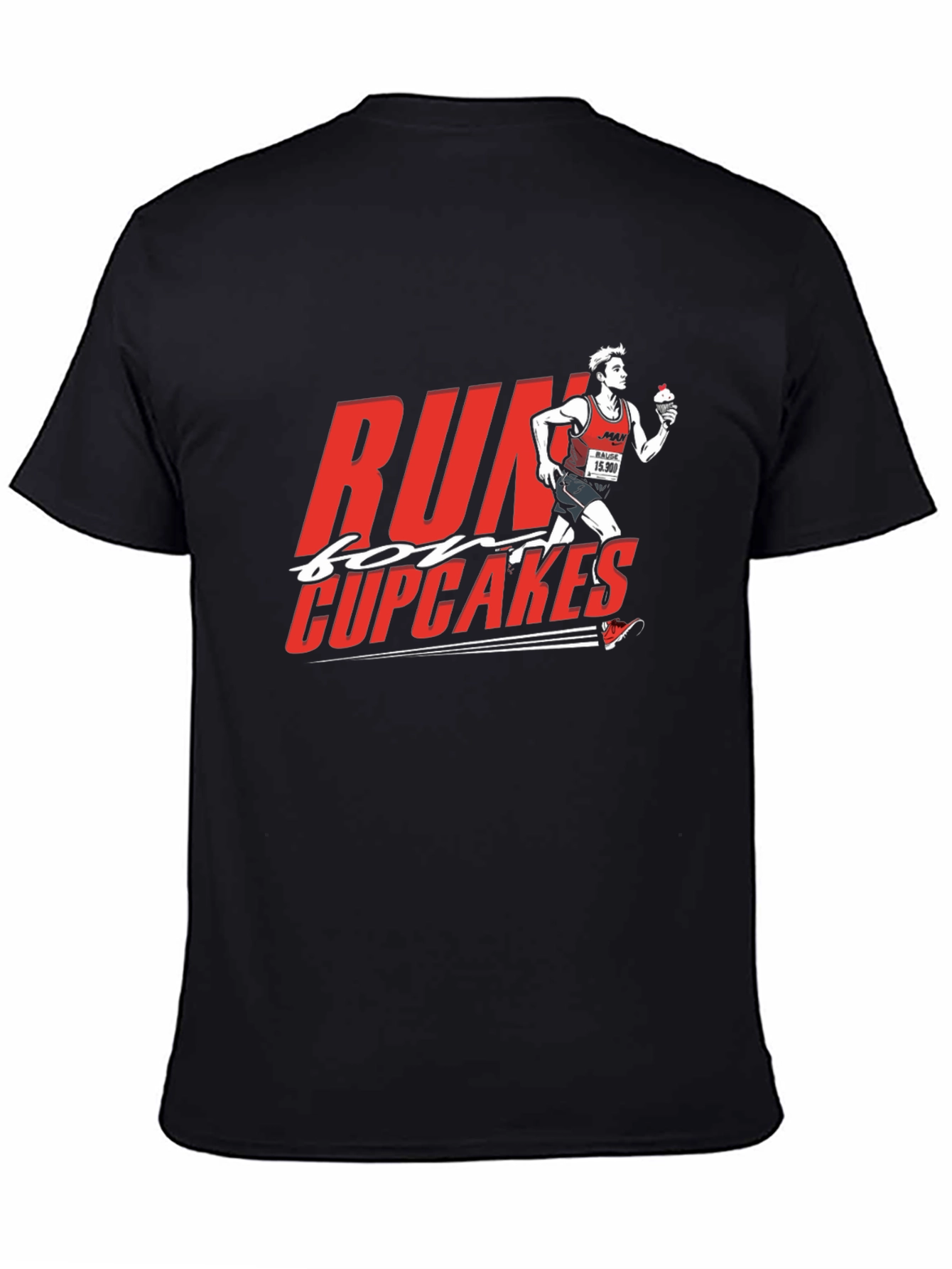 Black Run for Cupcakes Graphic Tee - Black Cotton view 4