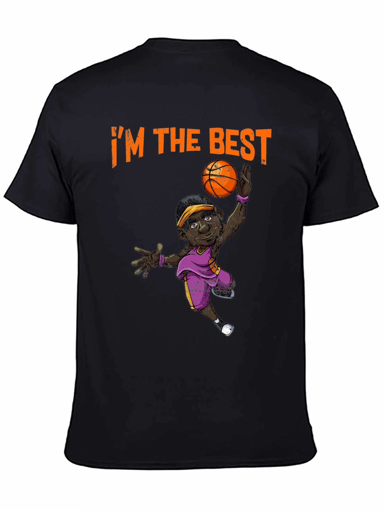 Black I'm The Best Basketball T-Shirt view 4