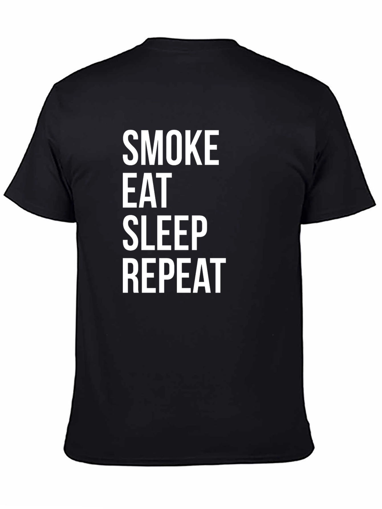Black Smoke Eat Sleep Repeat Graphic Tee view 4