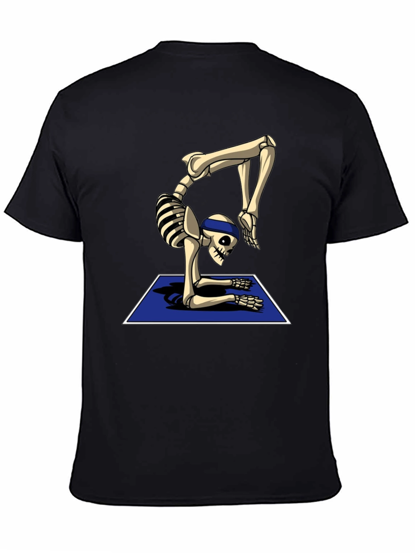 Black Yoga Skeleton T-Shirt - Flexible Bones! view 4