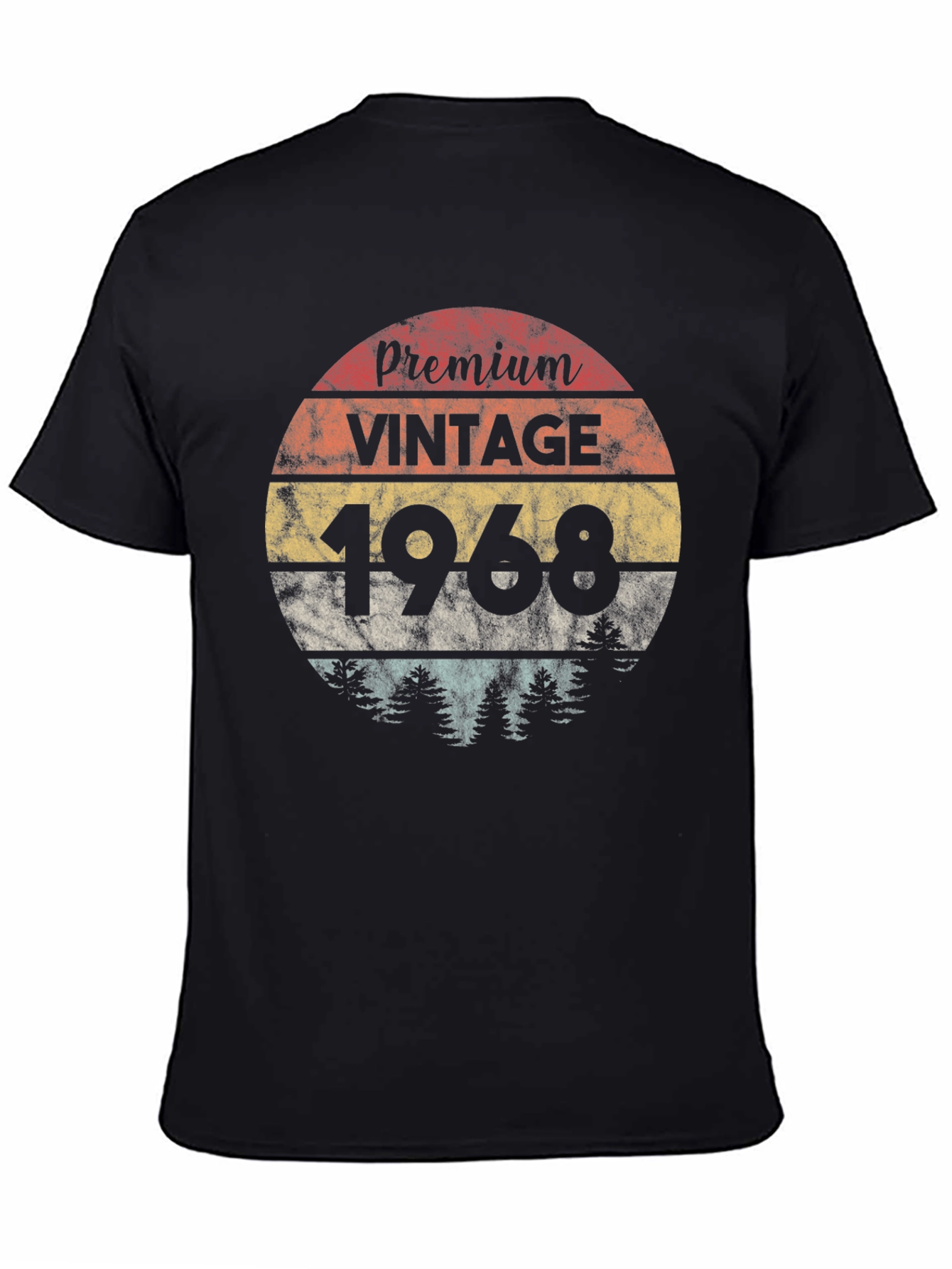 Black Premium Vintage 1968 Graphic T-Shirt view 4