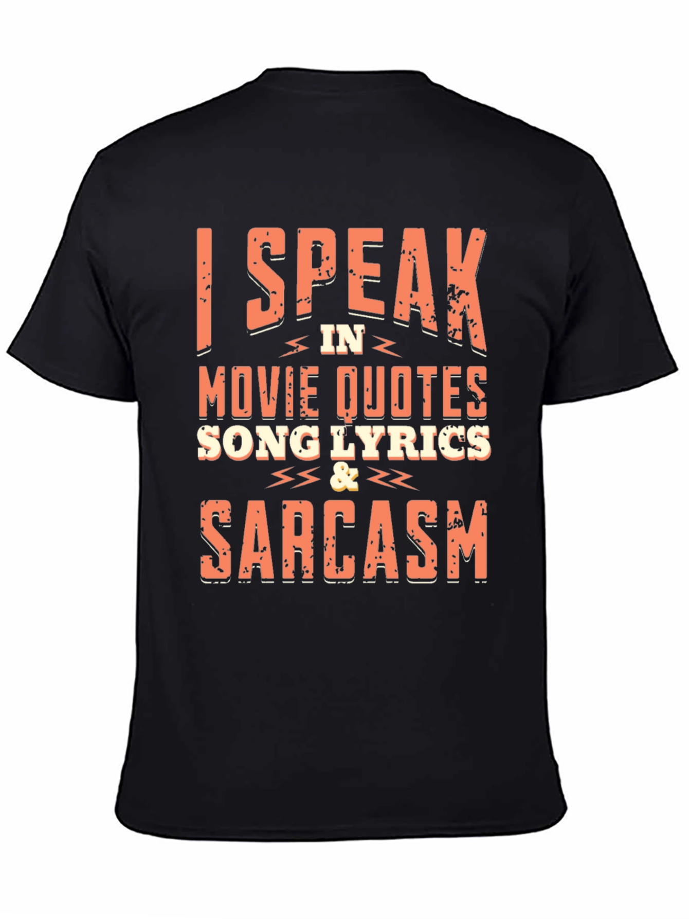 Black I Speak in Movie Quotes T-Shirt view 4