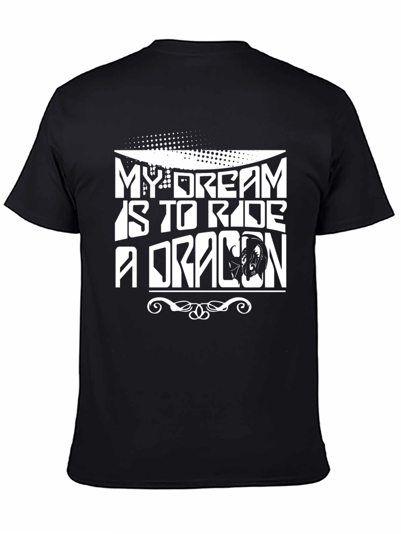 Black My Dream Is To Ride A Dragon T-Shirt view 4