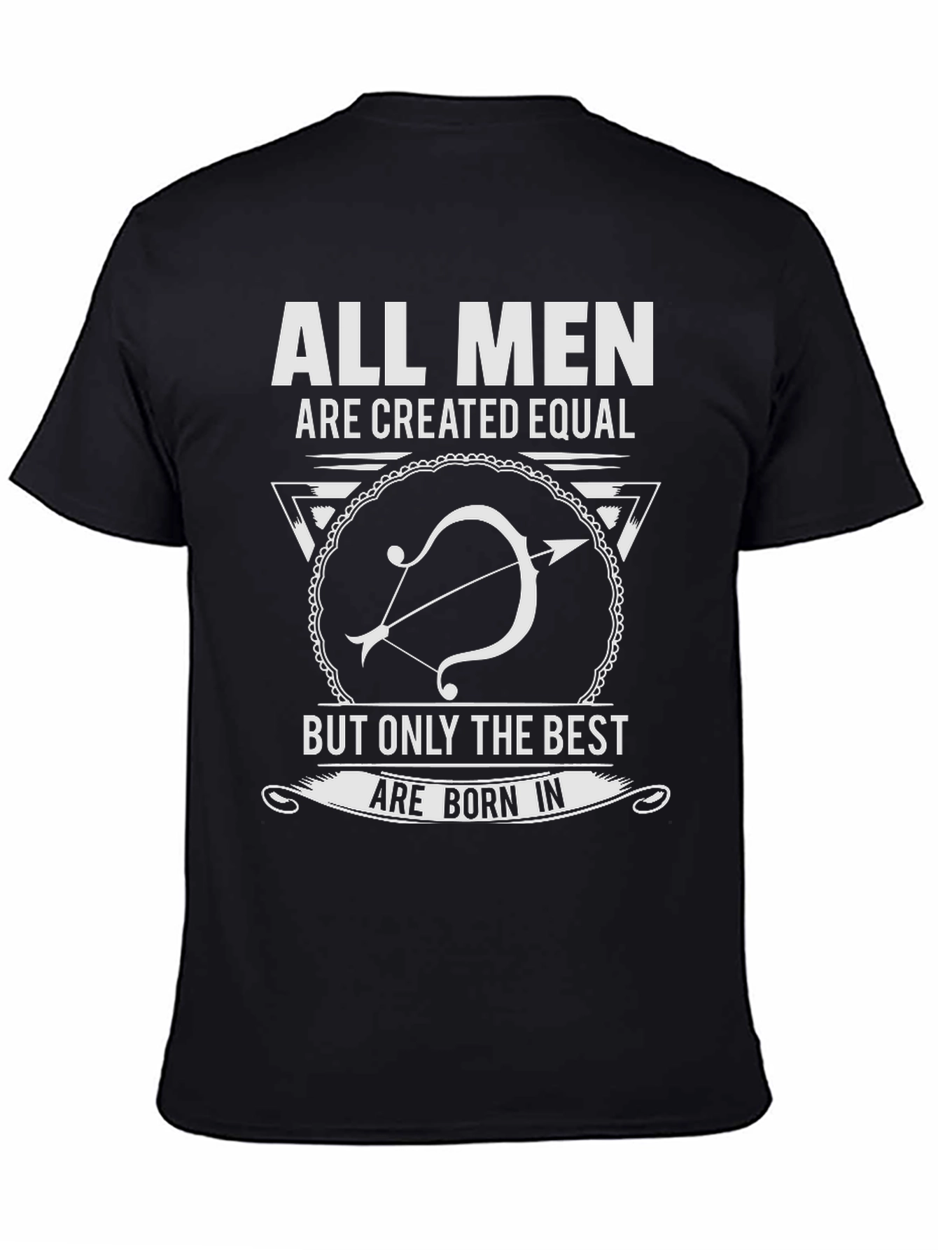 Black All Men Created Equal Best Born In T-Shirt view 4