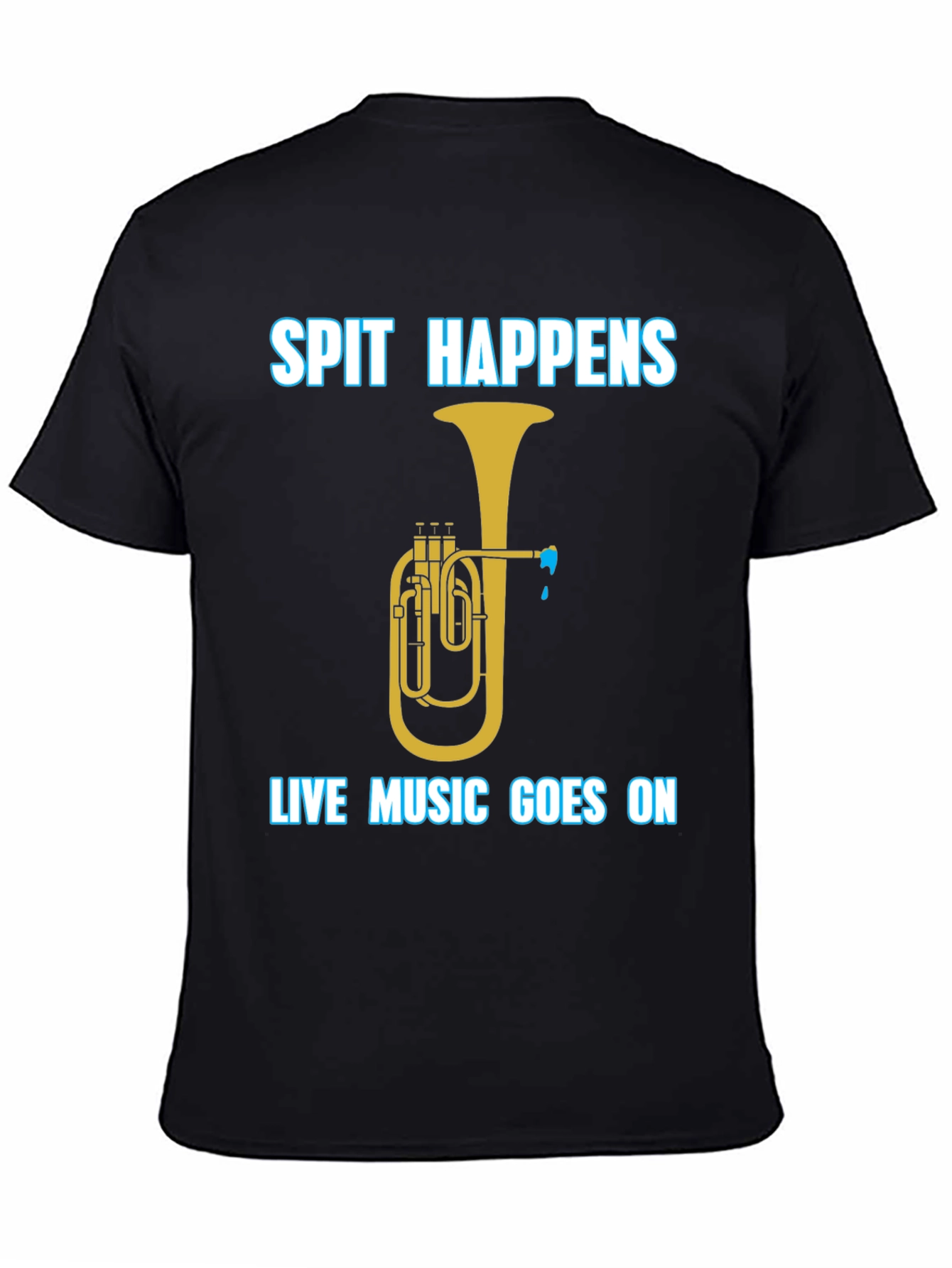 Spit Happens Music T-Shirt - Live Music Goes On! - 4