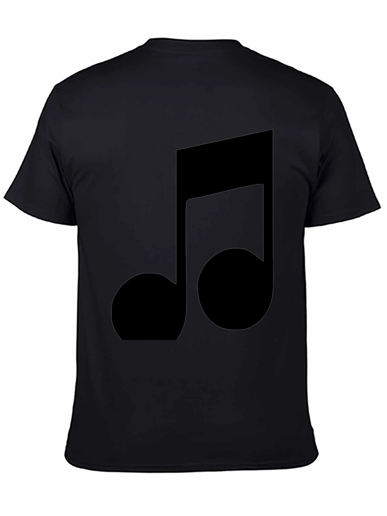 Black Musical Note Graphic Black T-Shirt view 4