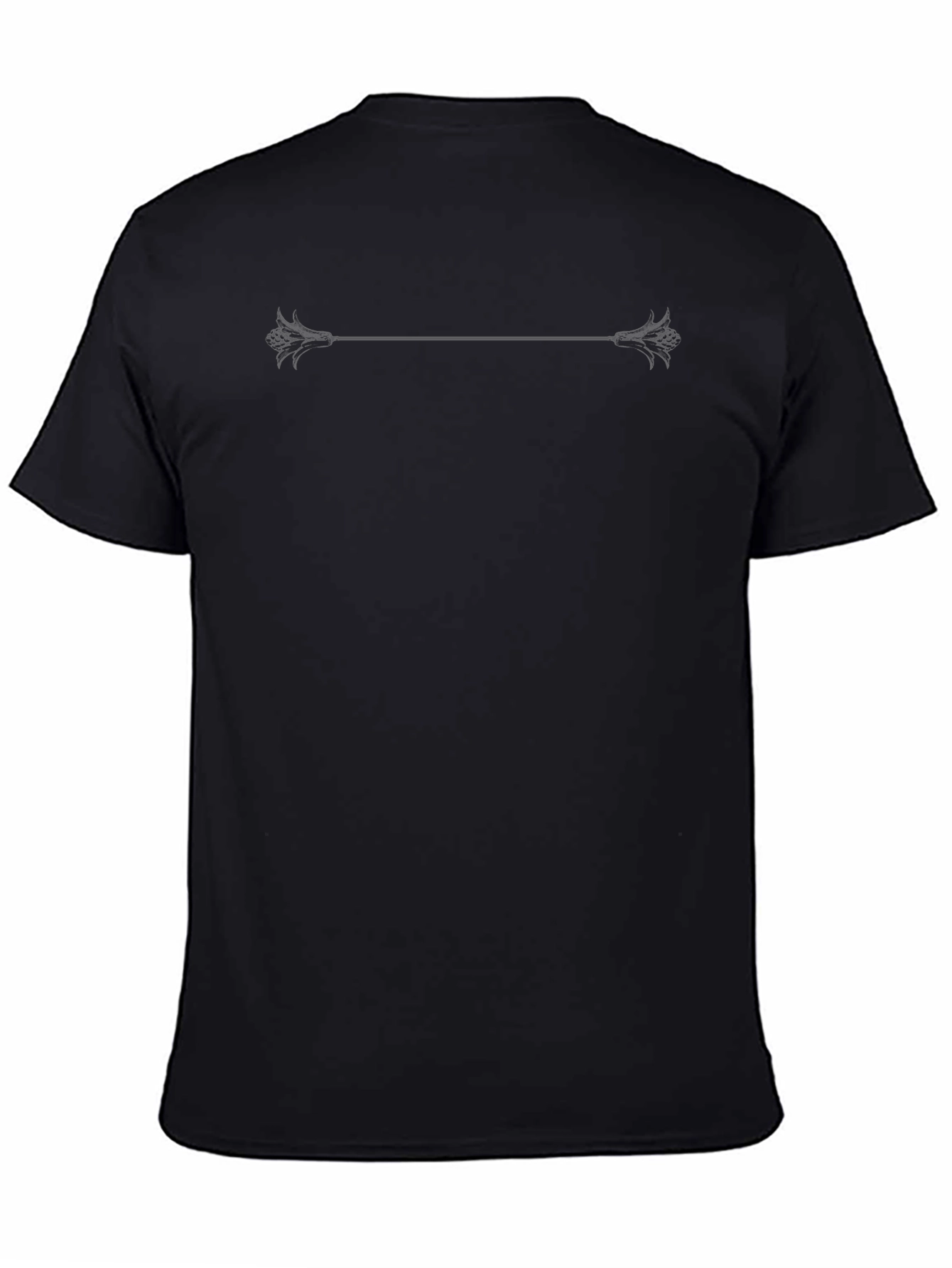 Black Graphic Print Black T-Shirt view 4