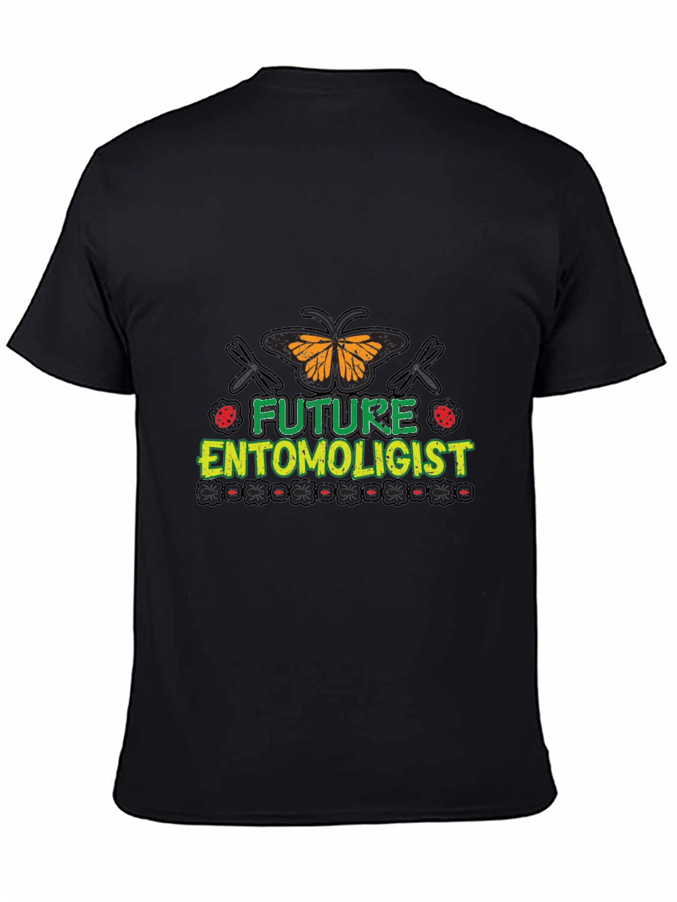 Black Future Entomologist T-Shirt view 4