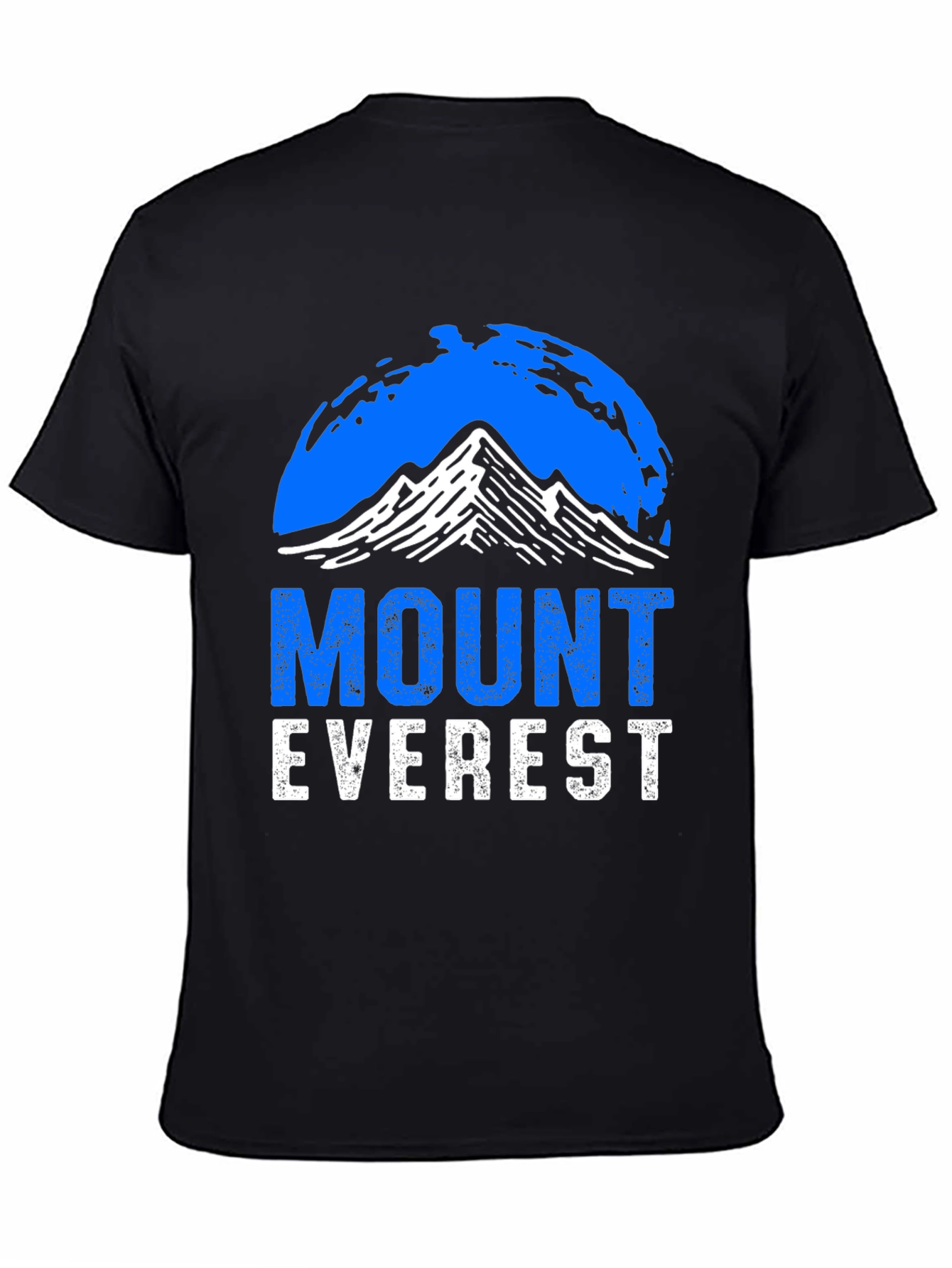 Black Mount Everest Graphic Tee - Black Cotton Casual Shirt view 4