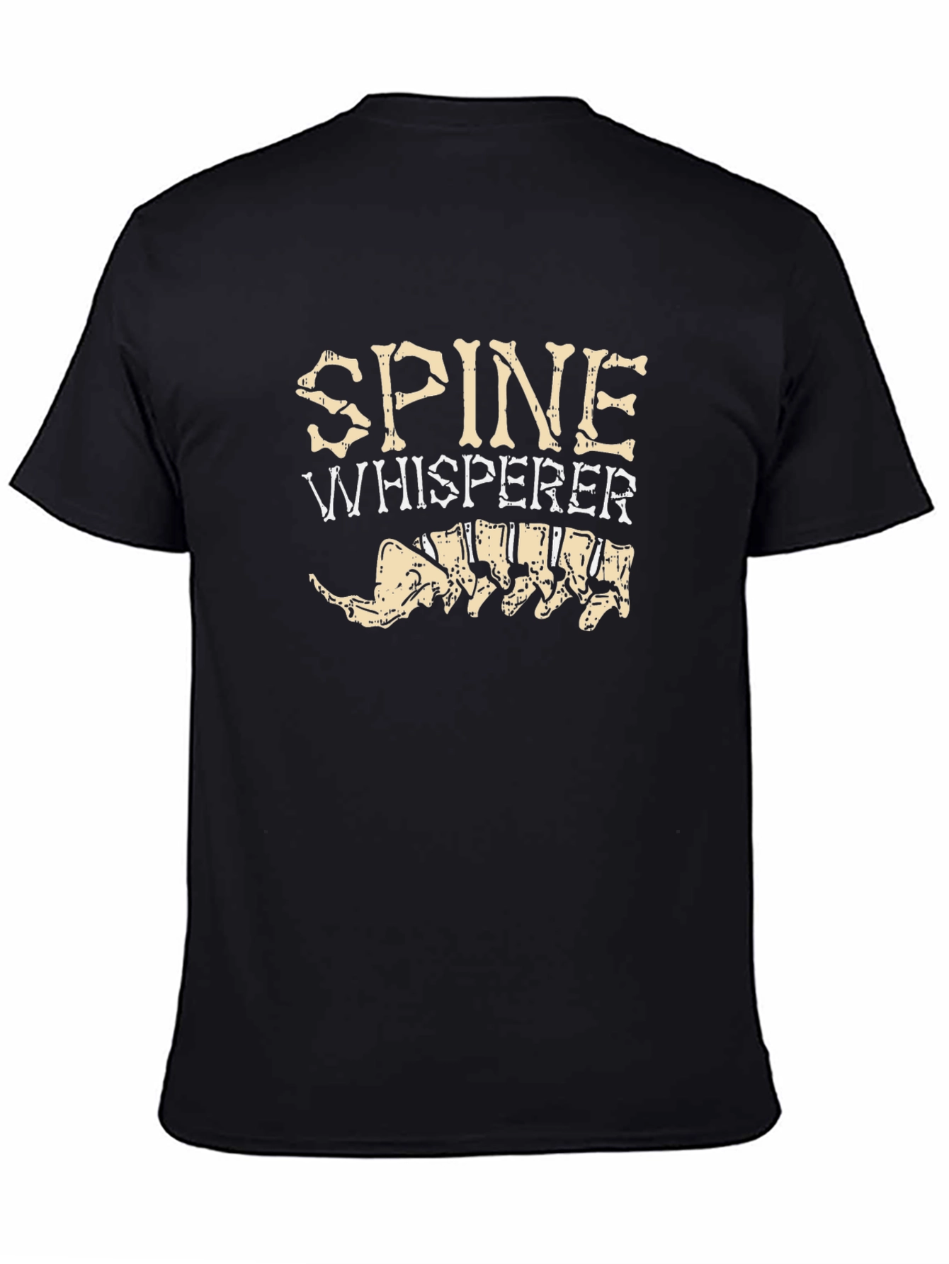 Black Spine Whisperer Graphic Tee - Chiropractic Humor view 4