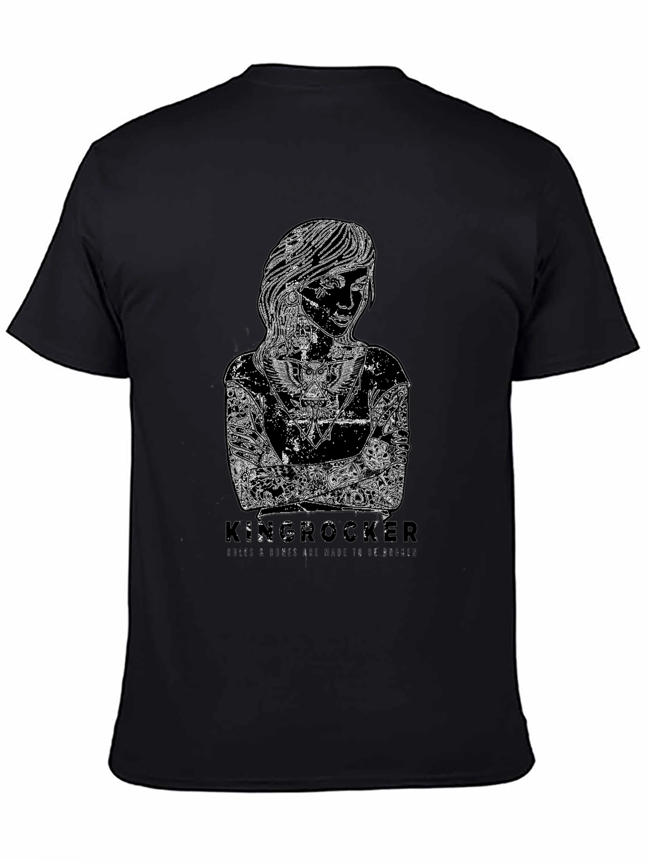 Black Kinserocker Graphic Print Black T-Shirt view 4