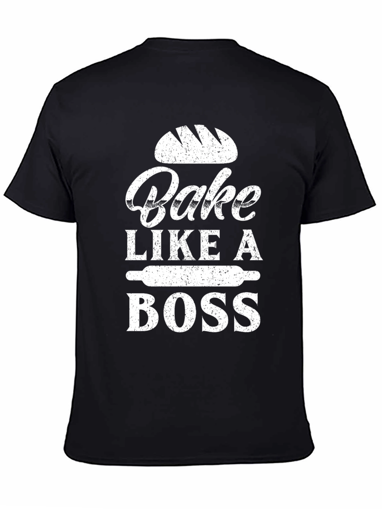 Black Bake Like A Boss Black T-Shirt - Baking Apparel view 4