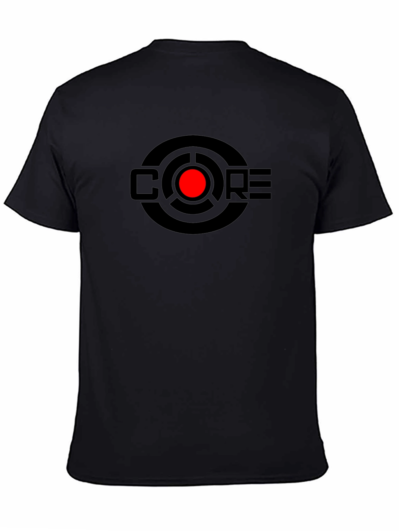 Black CORE Graphic Tee - Black Crew Neck T-Shirt view 4