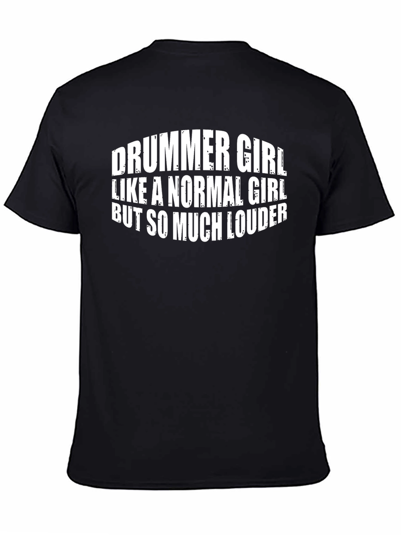 Black Drummer Girl T-Shirt - Loud & Proud! view 4
