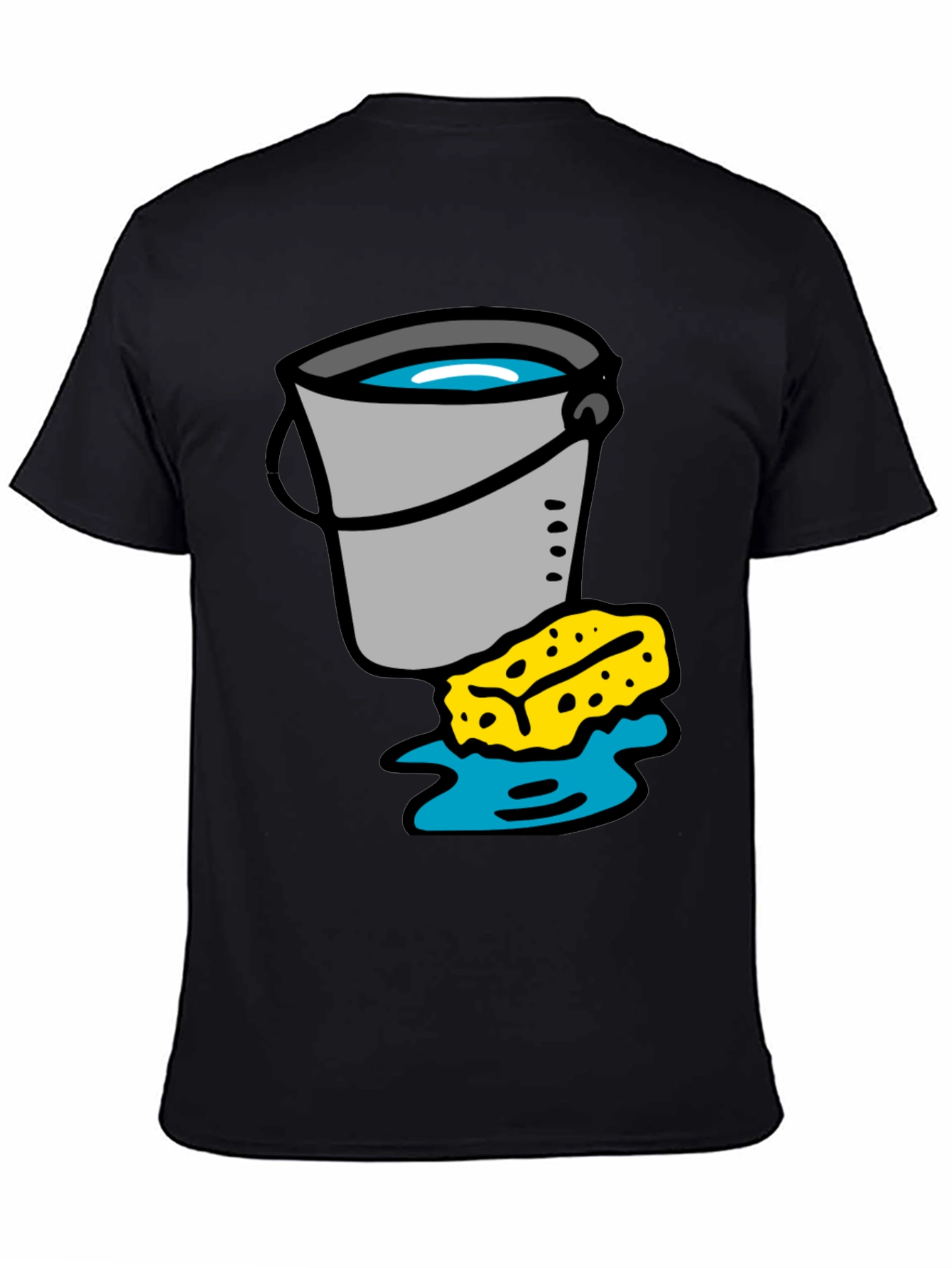 Black Bucket and Sponge Graphic Tee view 4