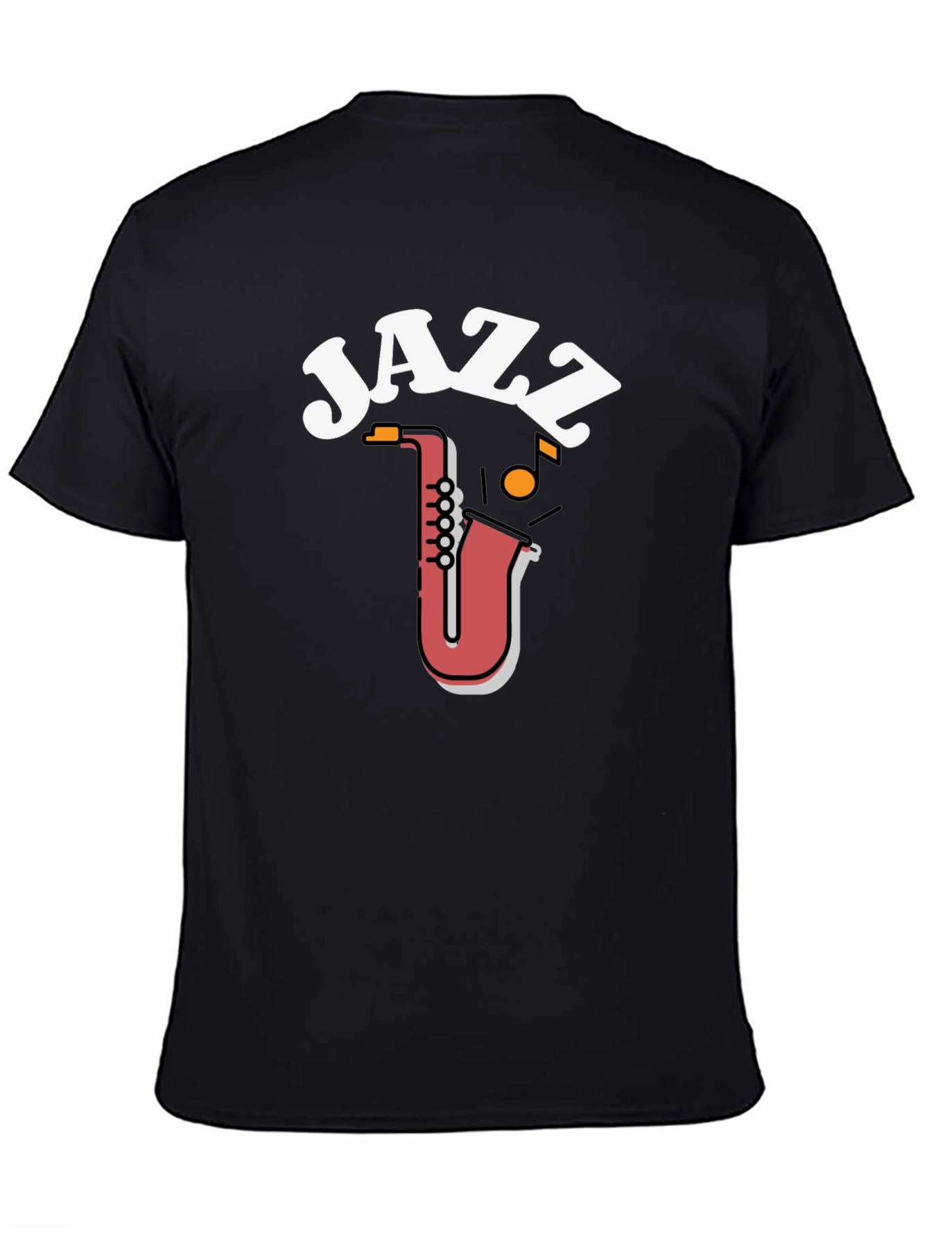 Black Jazz Saxophone Graphic Tee view 4