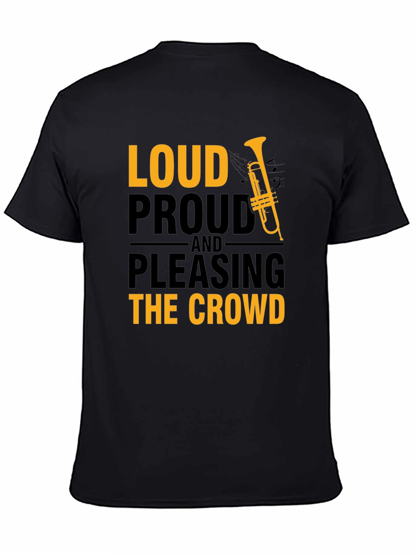 Black Loud Proud T-Shirt - Musician Graphic Tee view 4