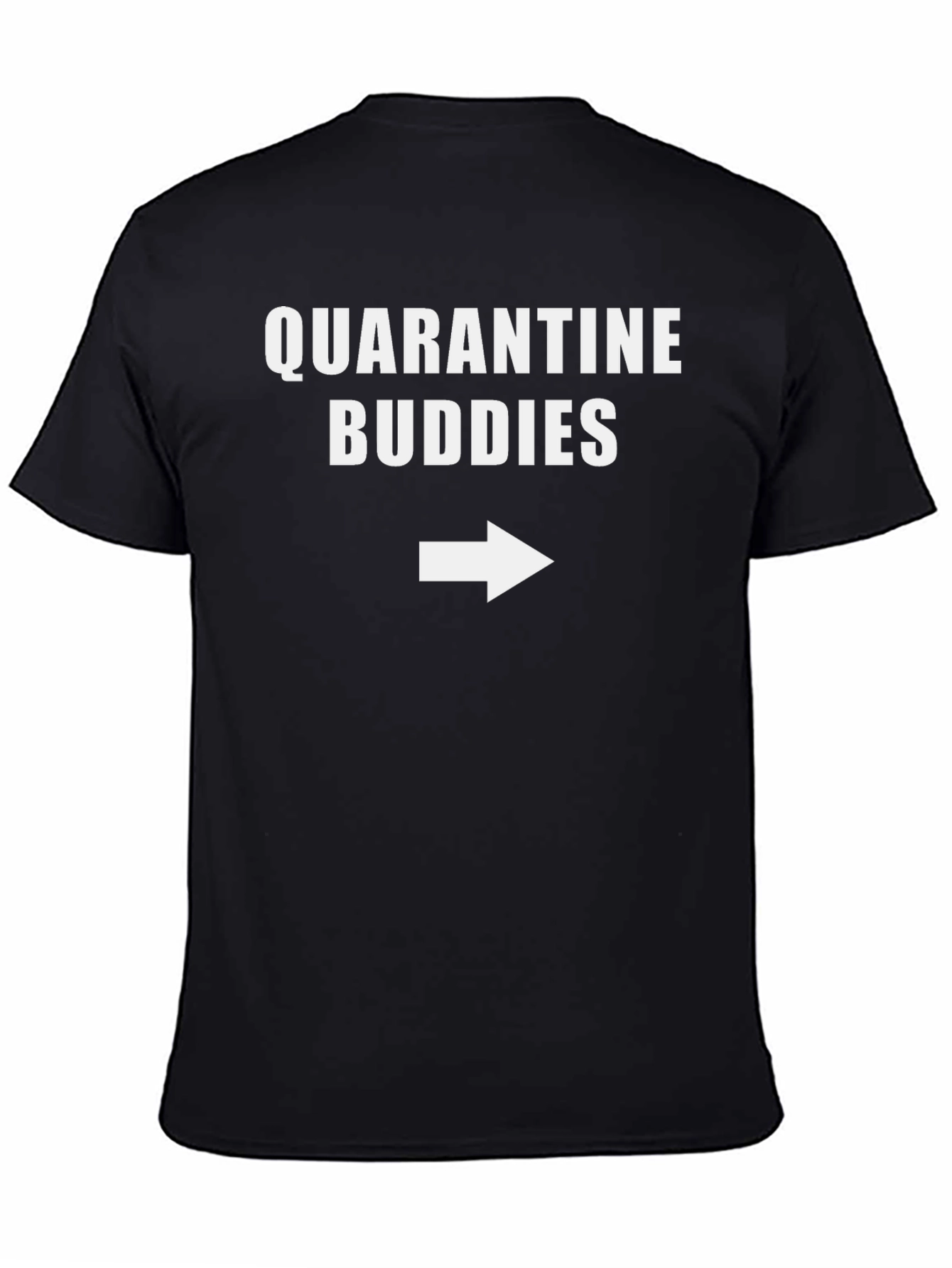 Black Quarantine Buddies Graphic Tee - Black view 4