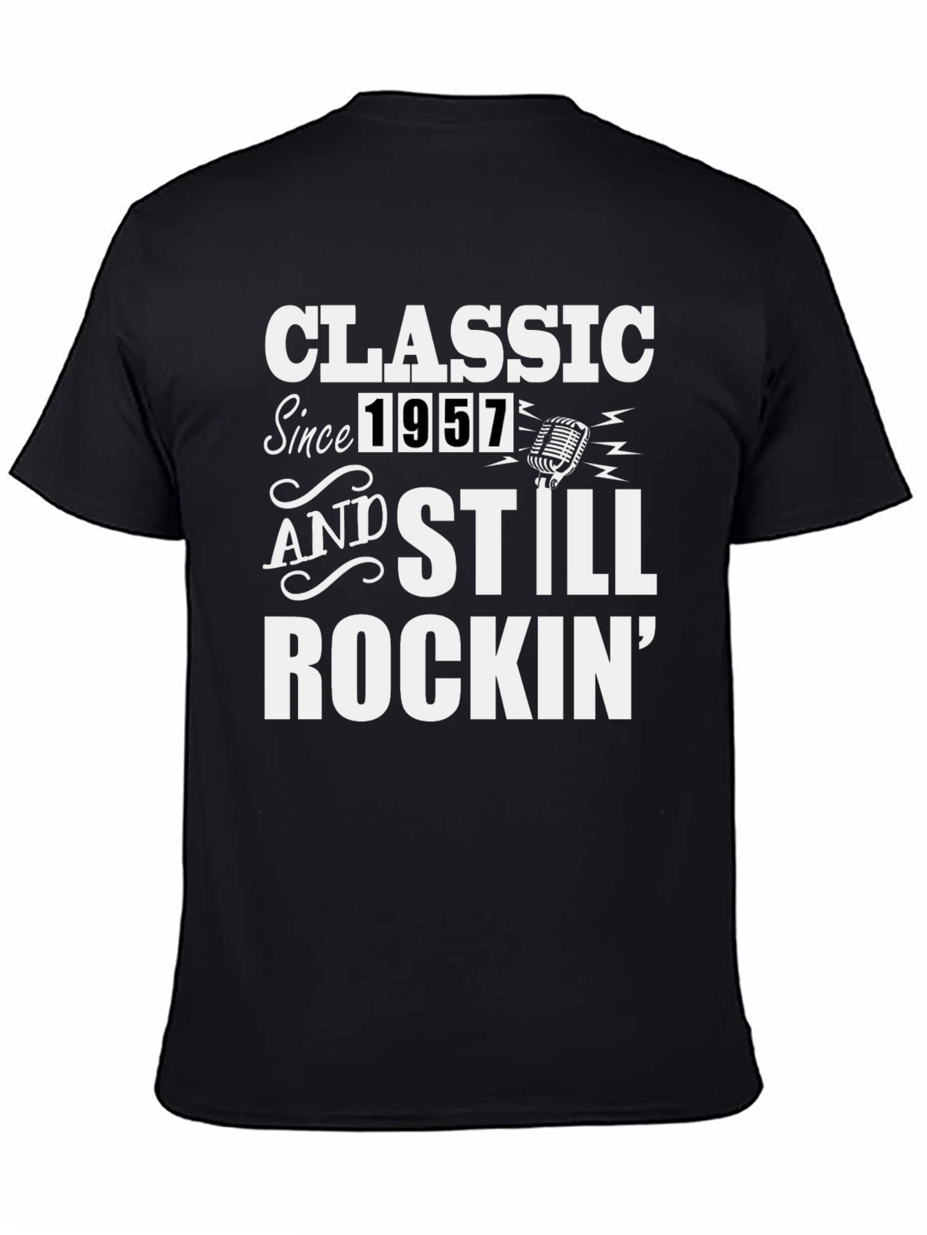 Black Classic Since 1957 Rockin' Graphic T-Shirt view 4