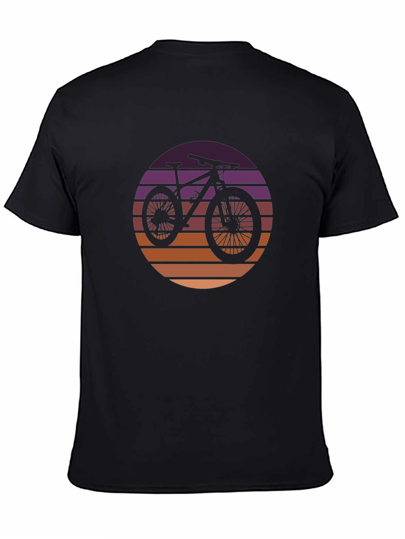 Black Sunset Bike Graphic Tee - Stylish Casual Wear view 4