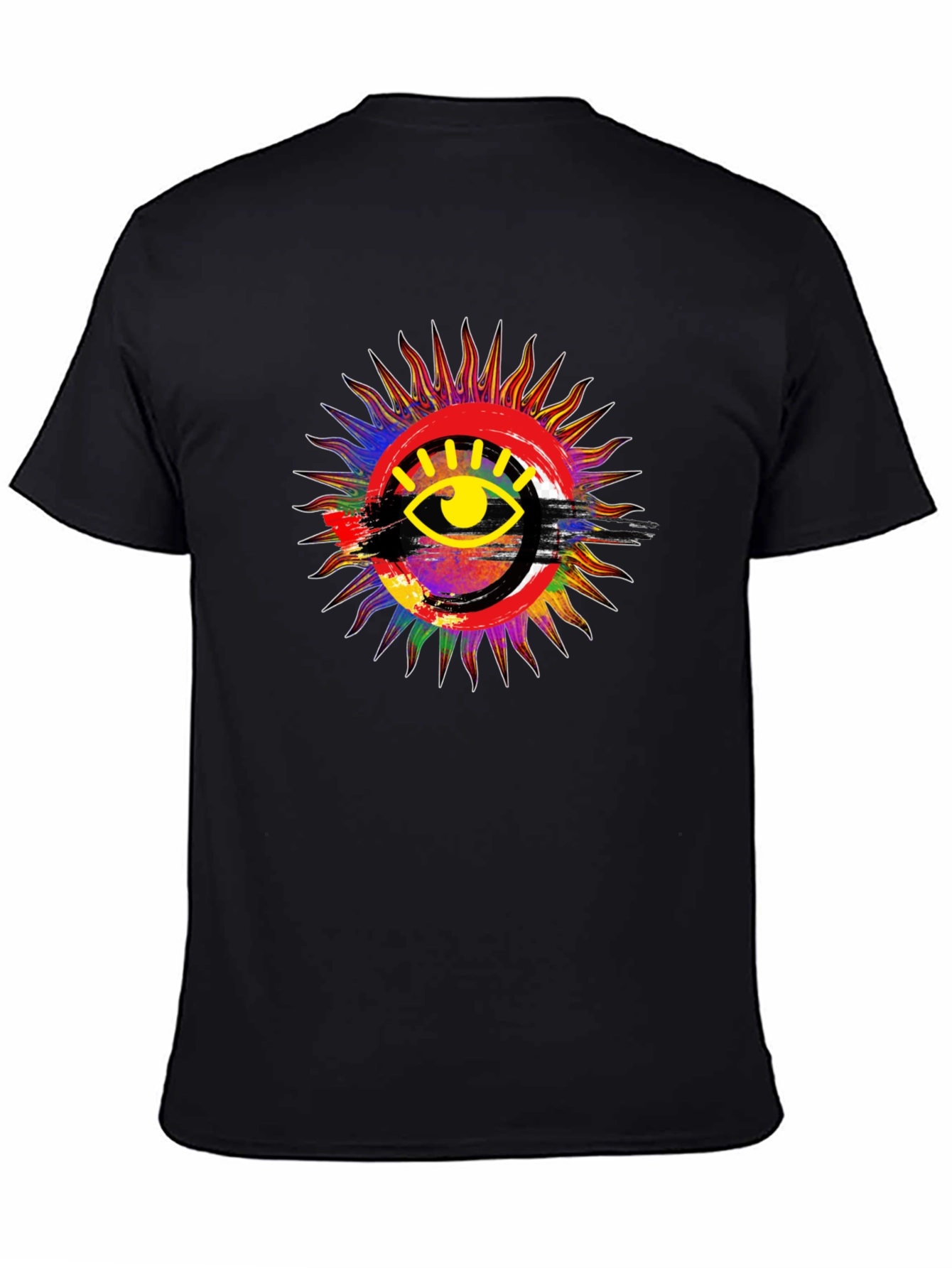 Black Eye of Providence Sunburst Graphic T-Shirt view 4