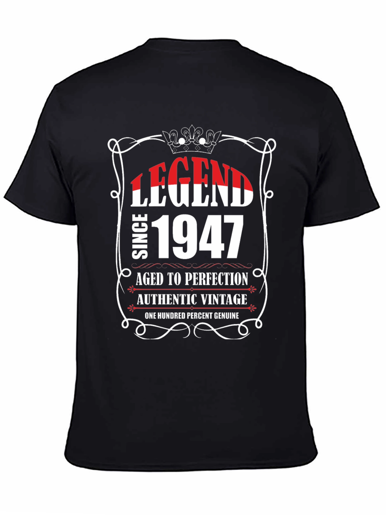 Black Legend Since 1947 Black Graphic T-Shirt view 4
