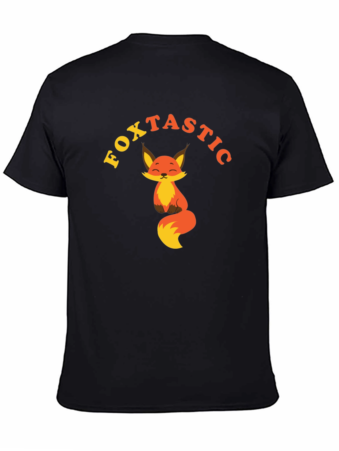 Black Foxtastic Graphic Tee - Cute Fox Design view 4
