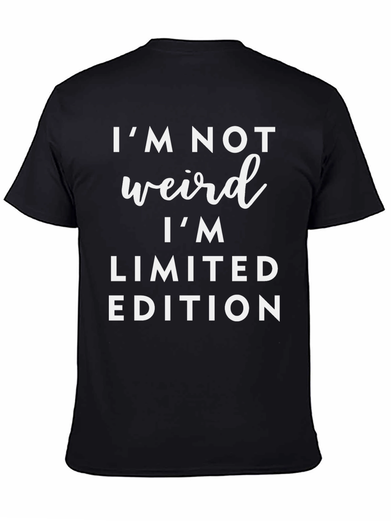 Black I'm Not Weird Limited Edition Graphic Tee view 4