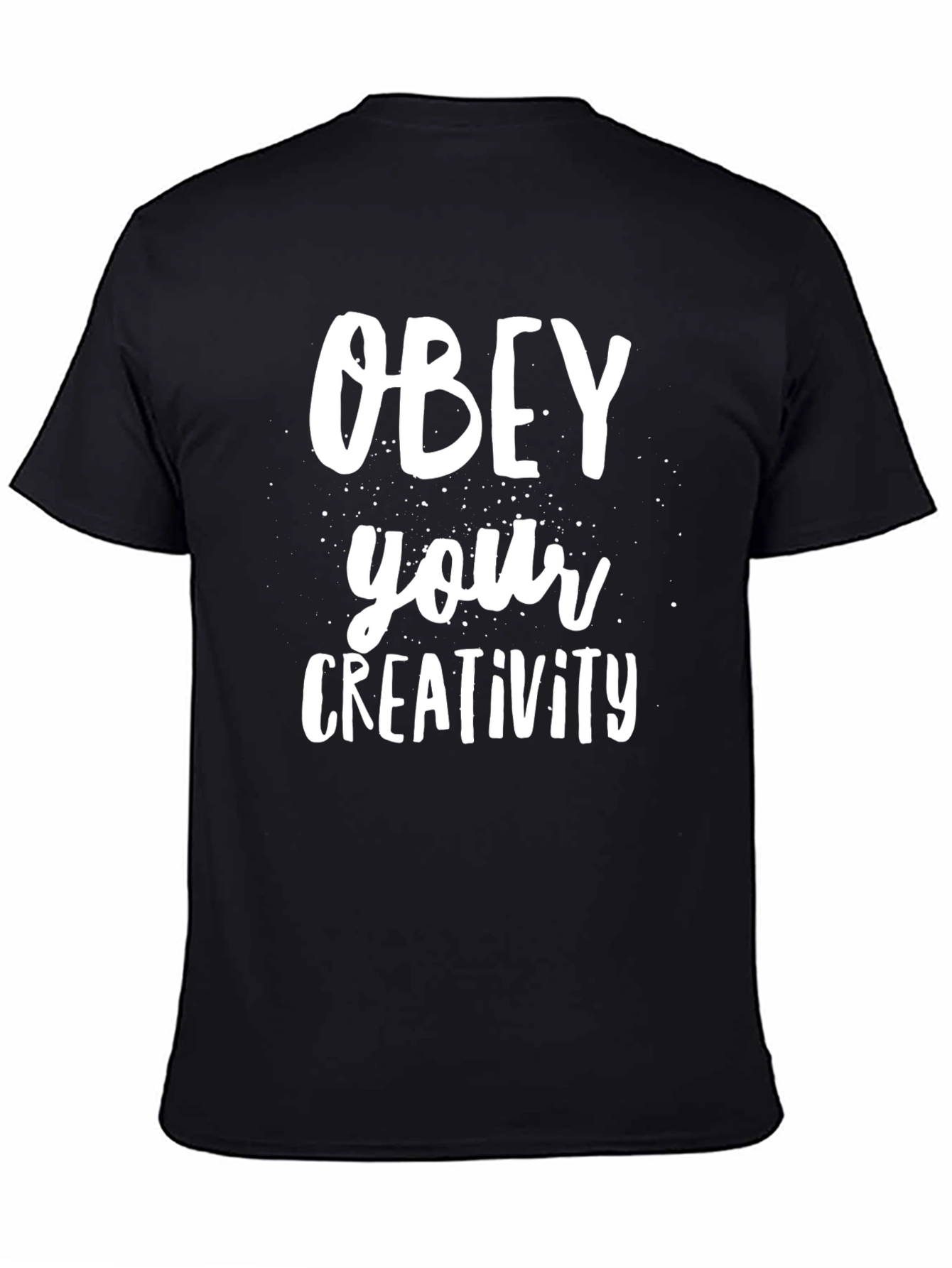 Black Obey Your Creativity Black Graphic Tee view 4