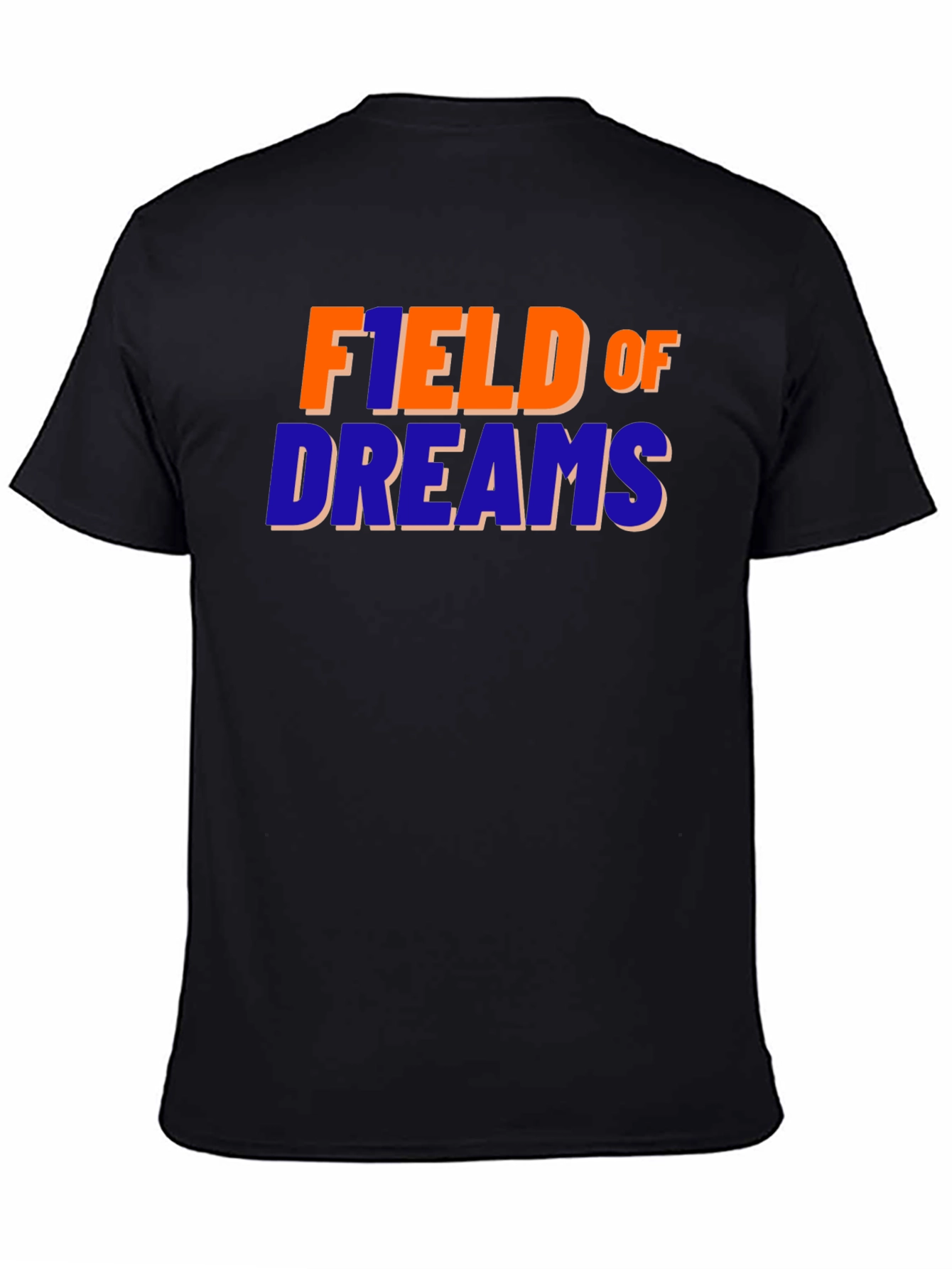 Black Field of Dreams Graphic T-Shirt - Retro Style view 4