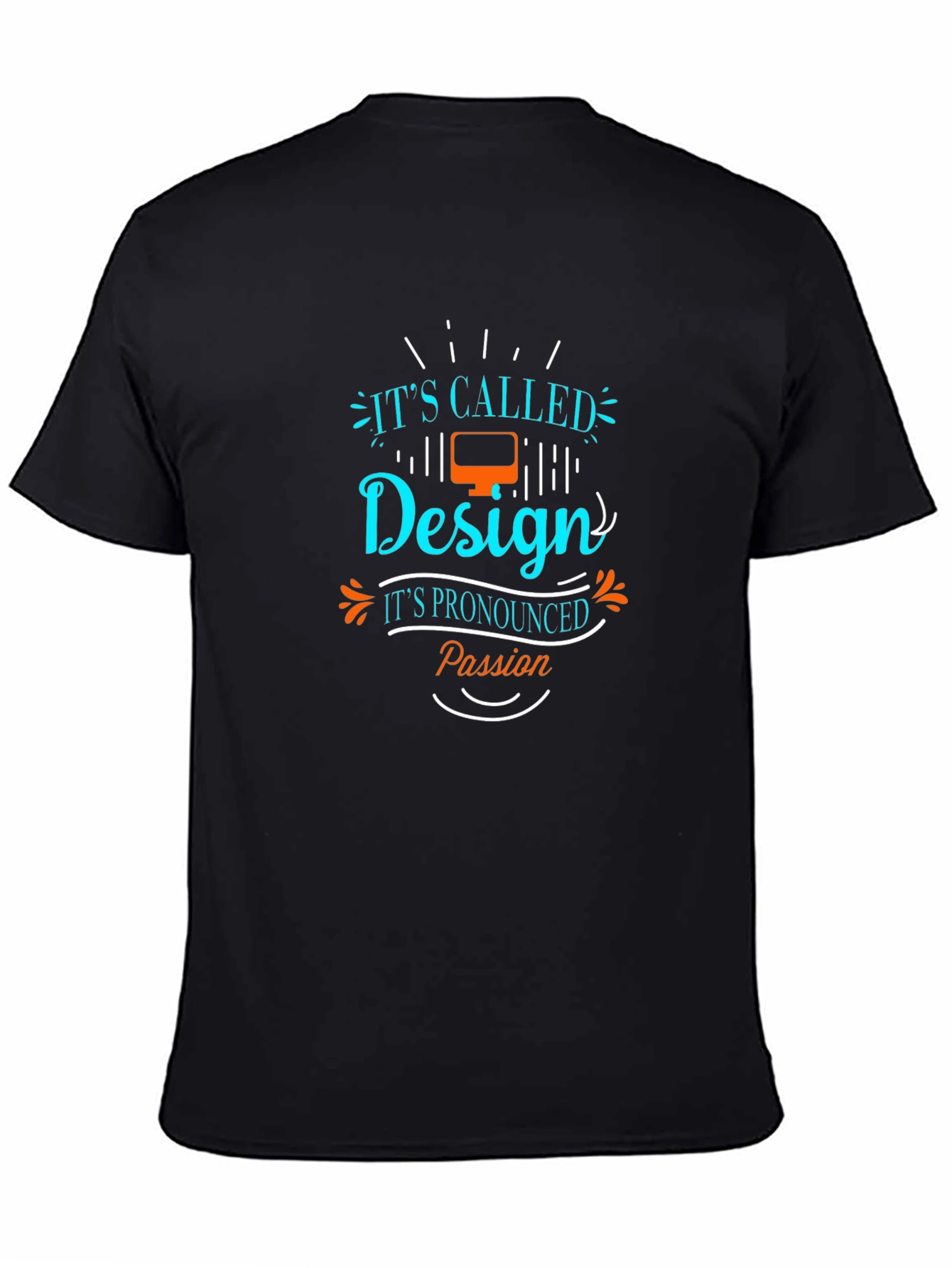 Black Design Passion T-Shirt - Graphic Tee for Designers view 4