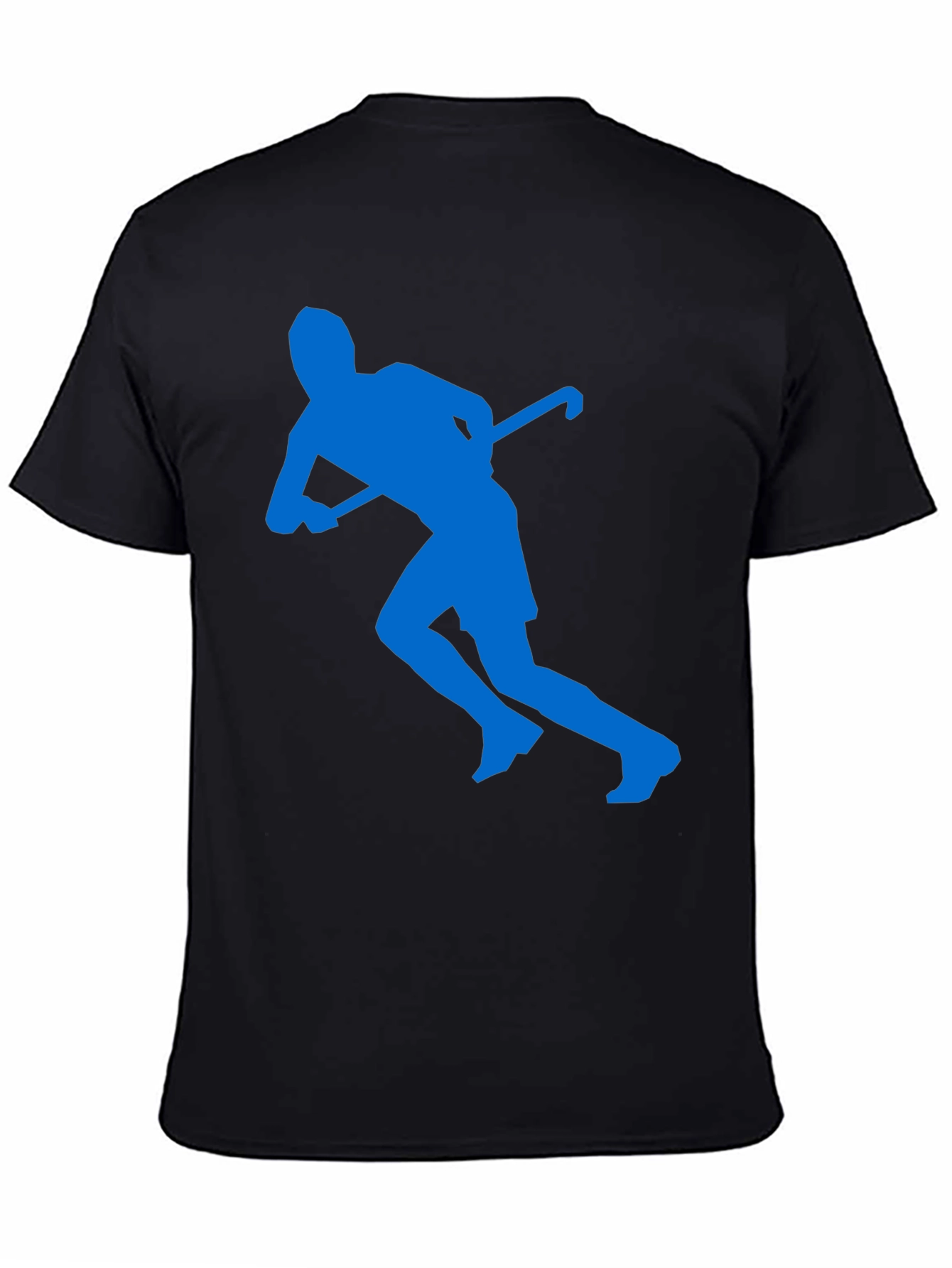 Black Hockey Player Graphic T-Shirt view 4