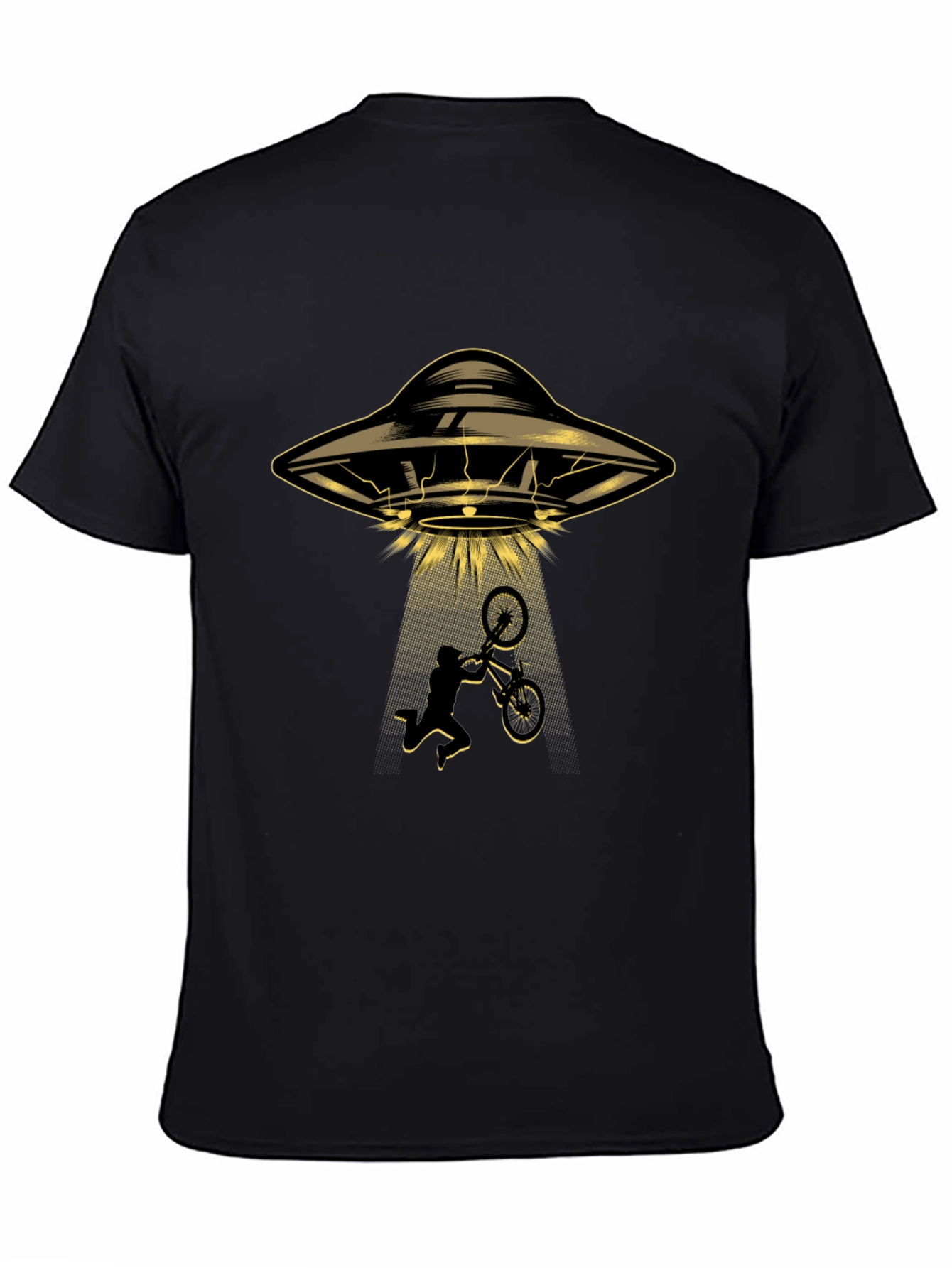 Black UFO Abduction T-Shirt view 4