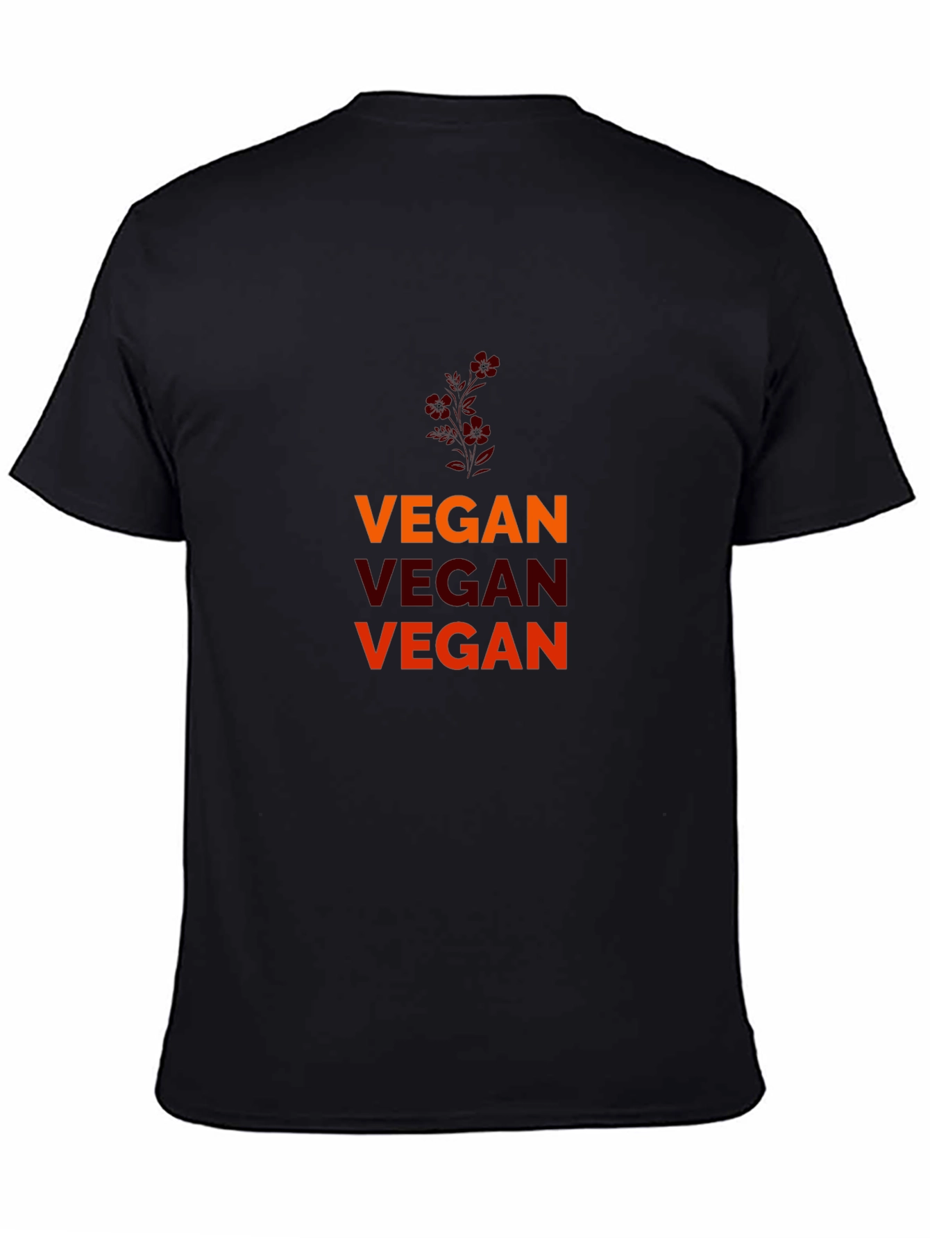 Black Vegan Graphic Tee - Unisex Black T-Shirt view 4