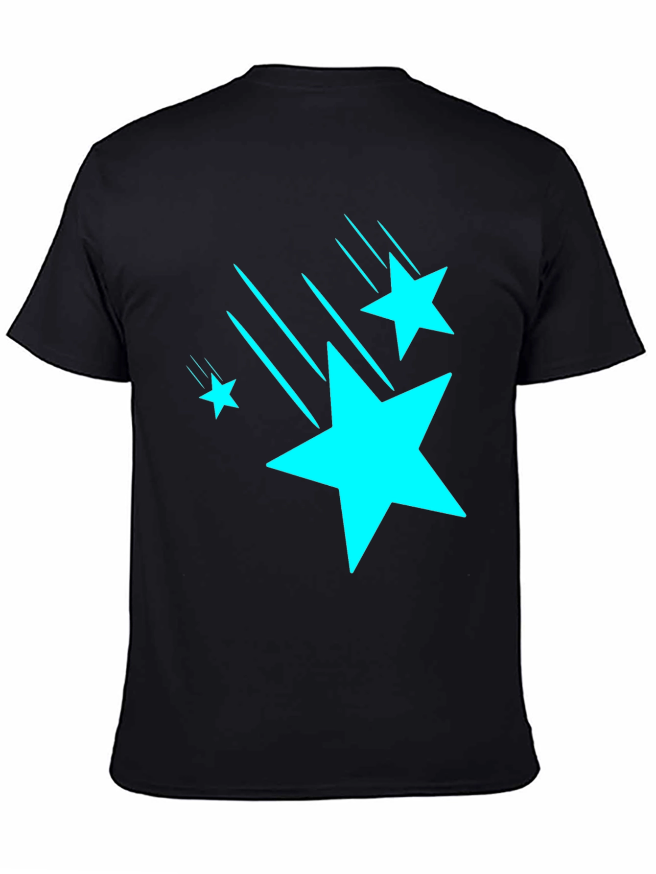 Black Starry Sky Black Tee - Unisex Casual Cotton Blend view 4