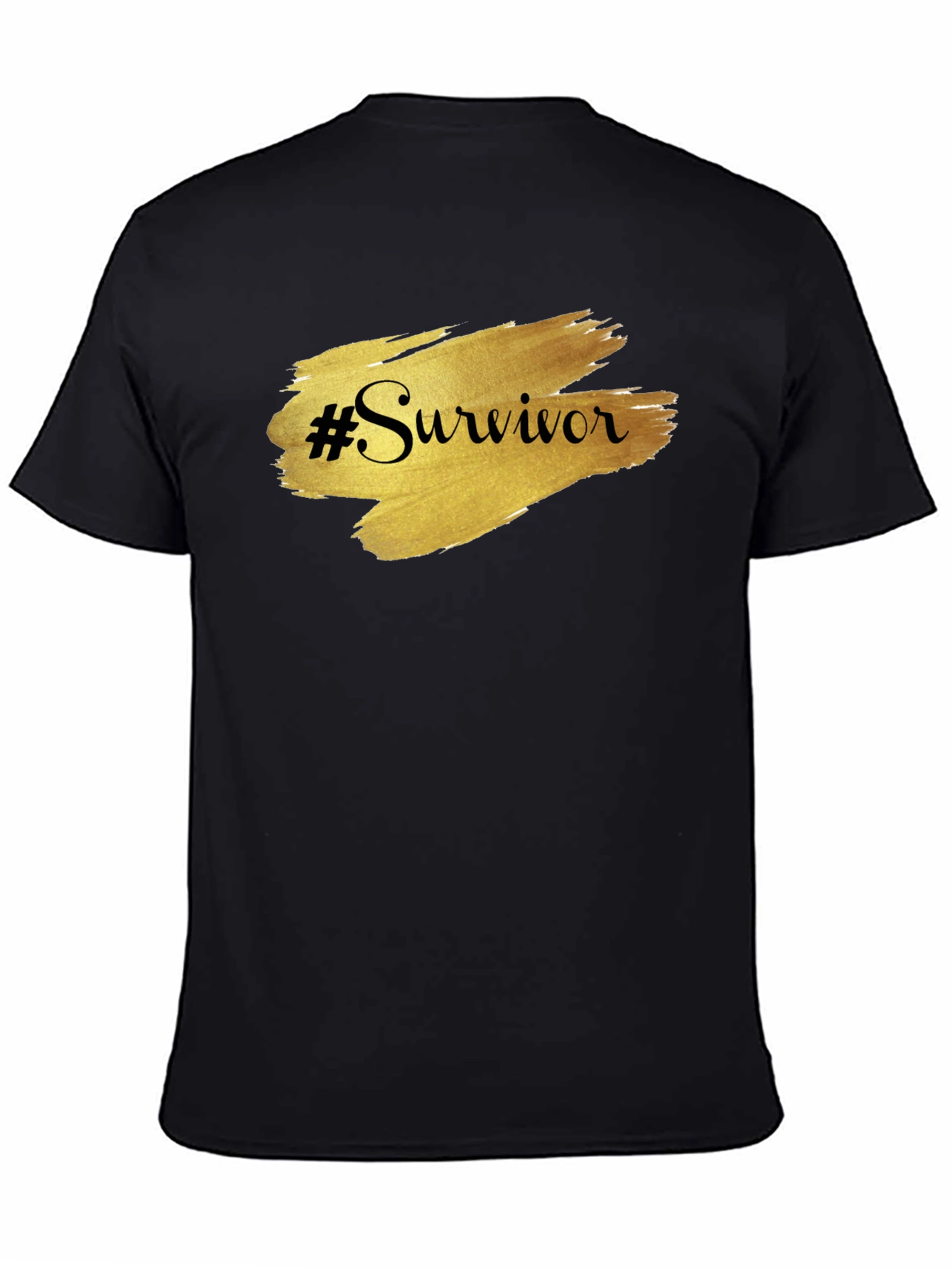 Black Survivor Graphic Tee - Black Unisex T-Shirt view 4