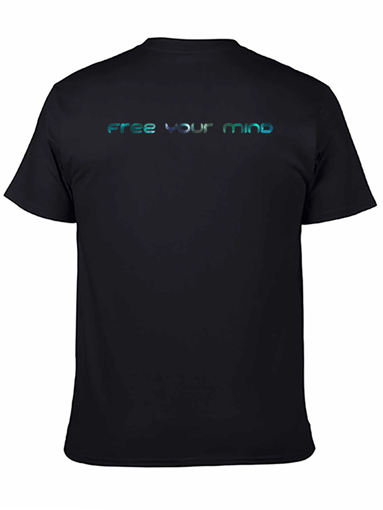 Black Free Your Mind Graphic Tee - Black Casual T-Shirt view 4