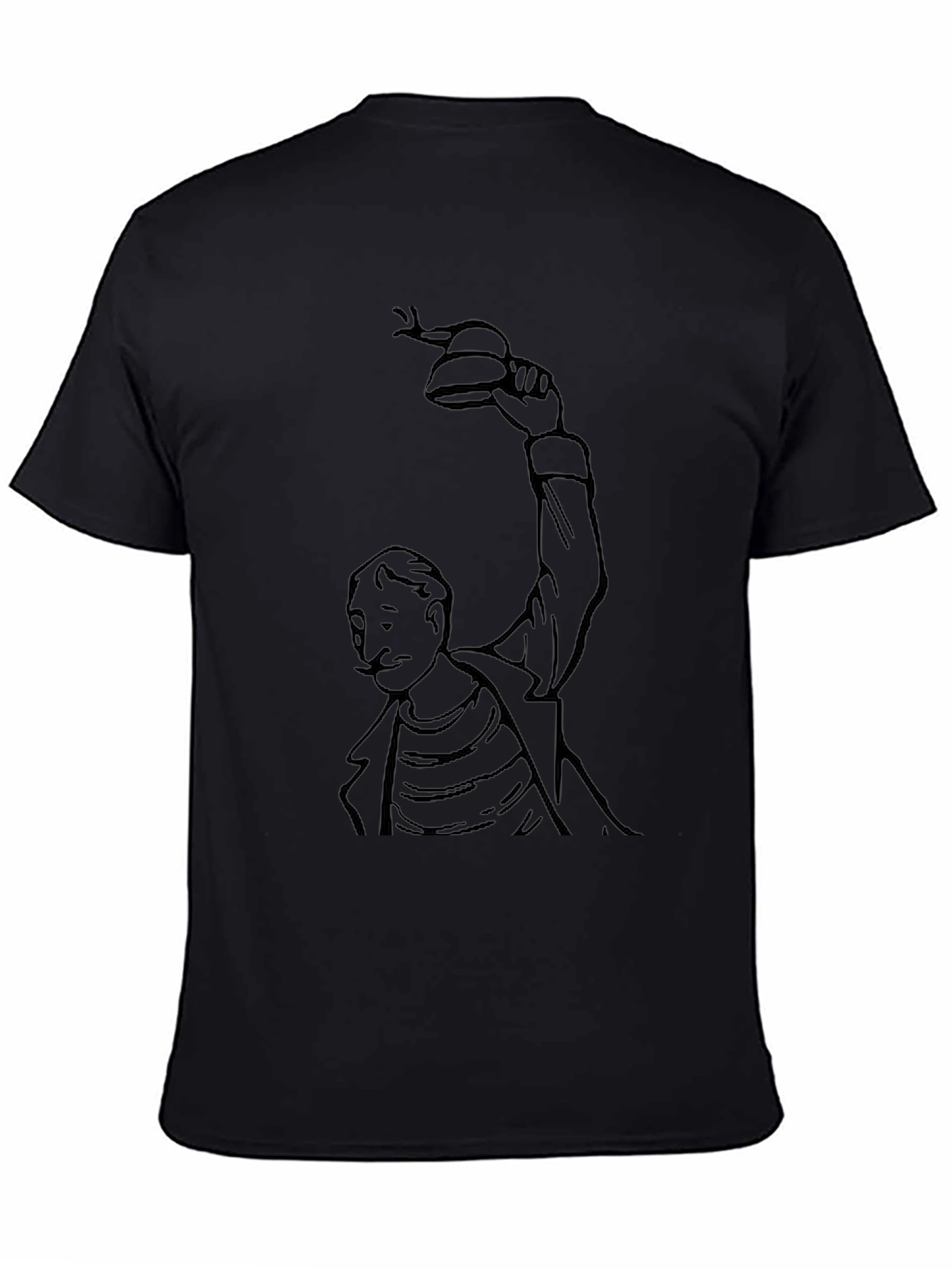 Black Cartoon Character Graphic T-Shirt view 4