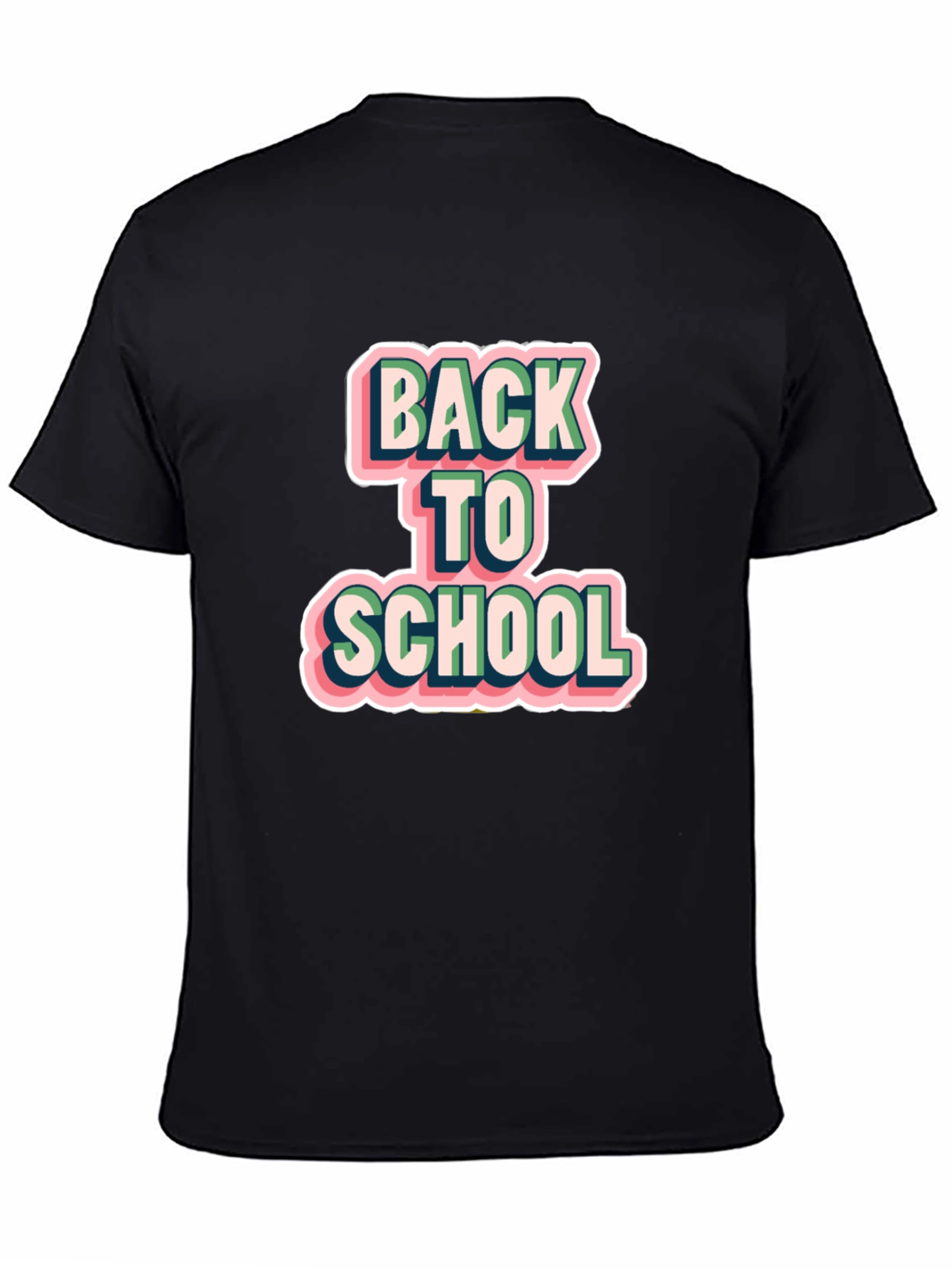 Black Back to School Graphic Tee - Black view 4