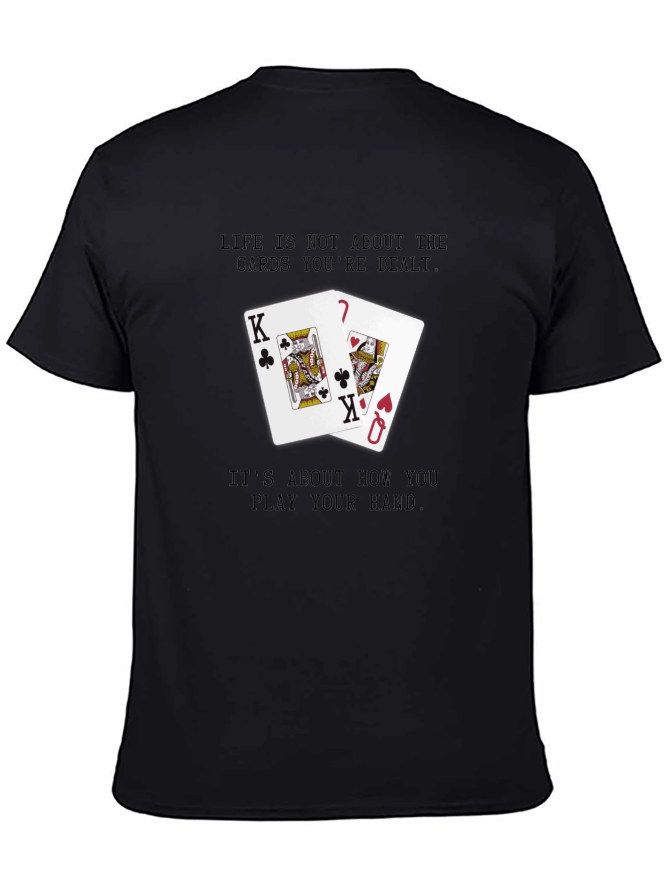 Black Life's a Hand T-Shirt - King & Queen Graphic Tee view 4