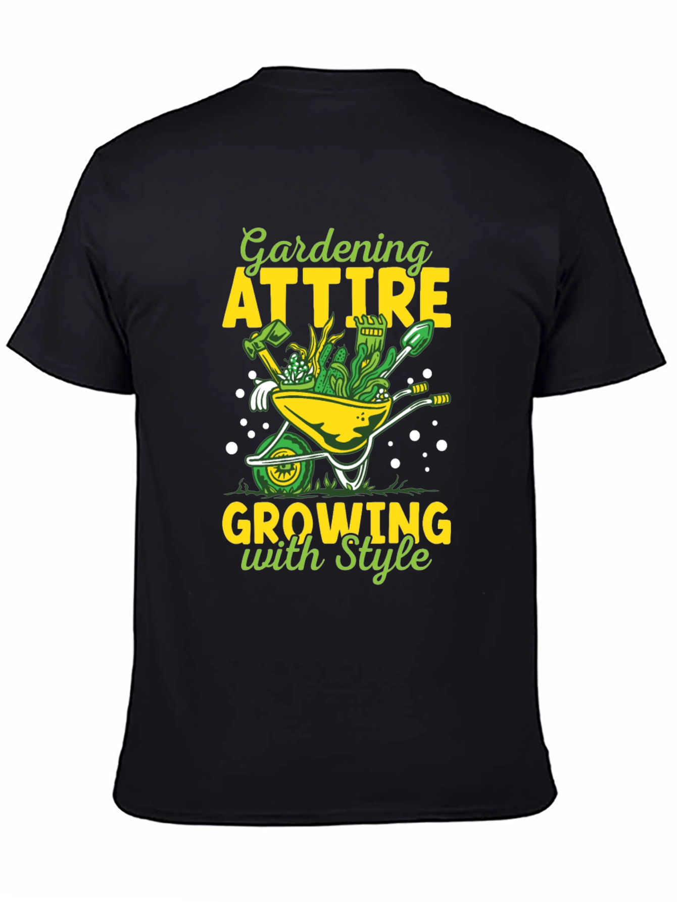 Black Gardening Attire T-Shirt - Growing with Style view 4
