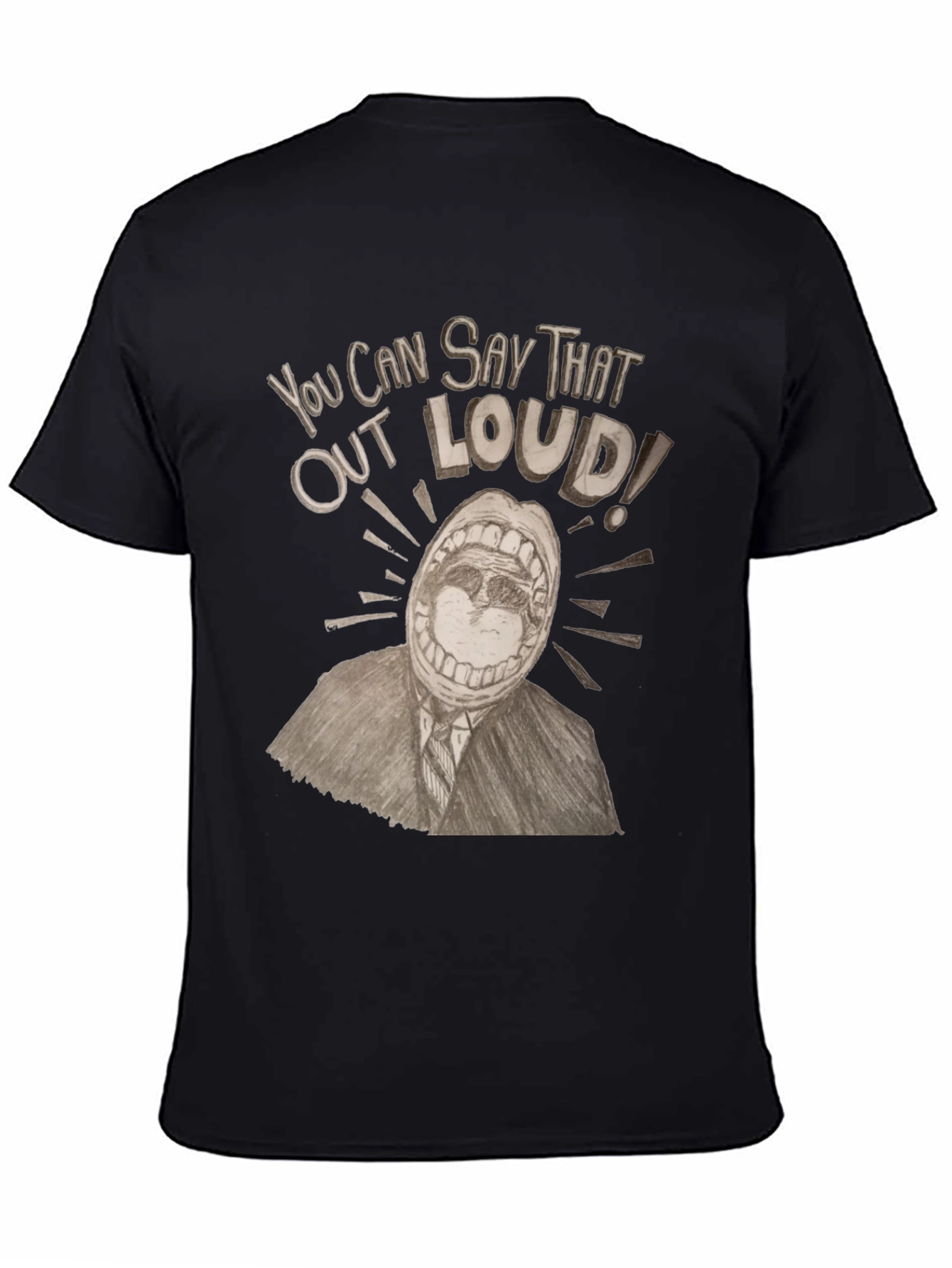 Black Say That Out Loud Graphic Tee view 4