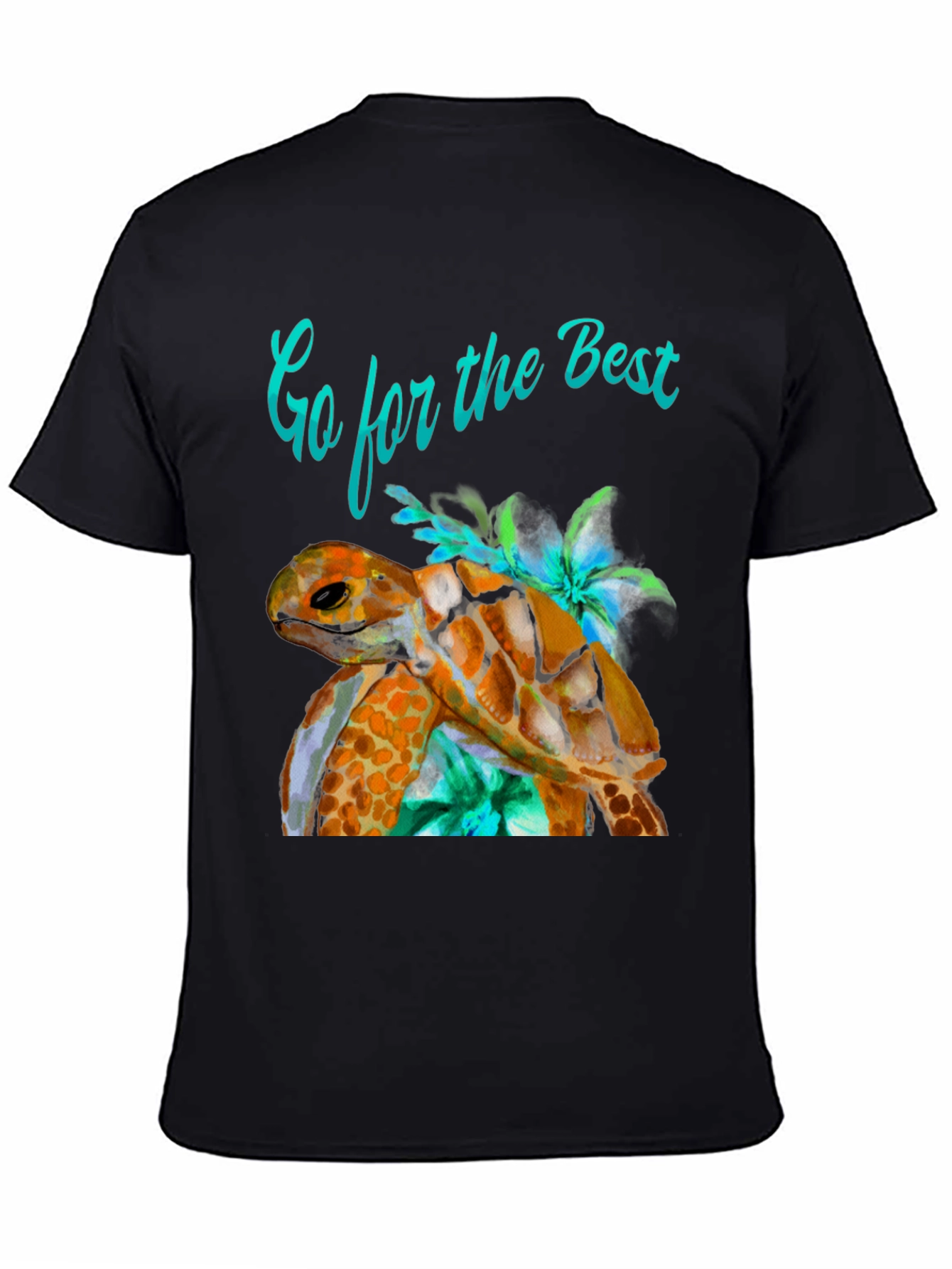 Black Turtle Graphic Tee - Go for the Best! view 4