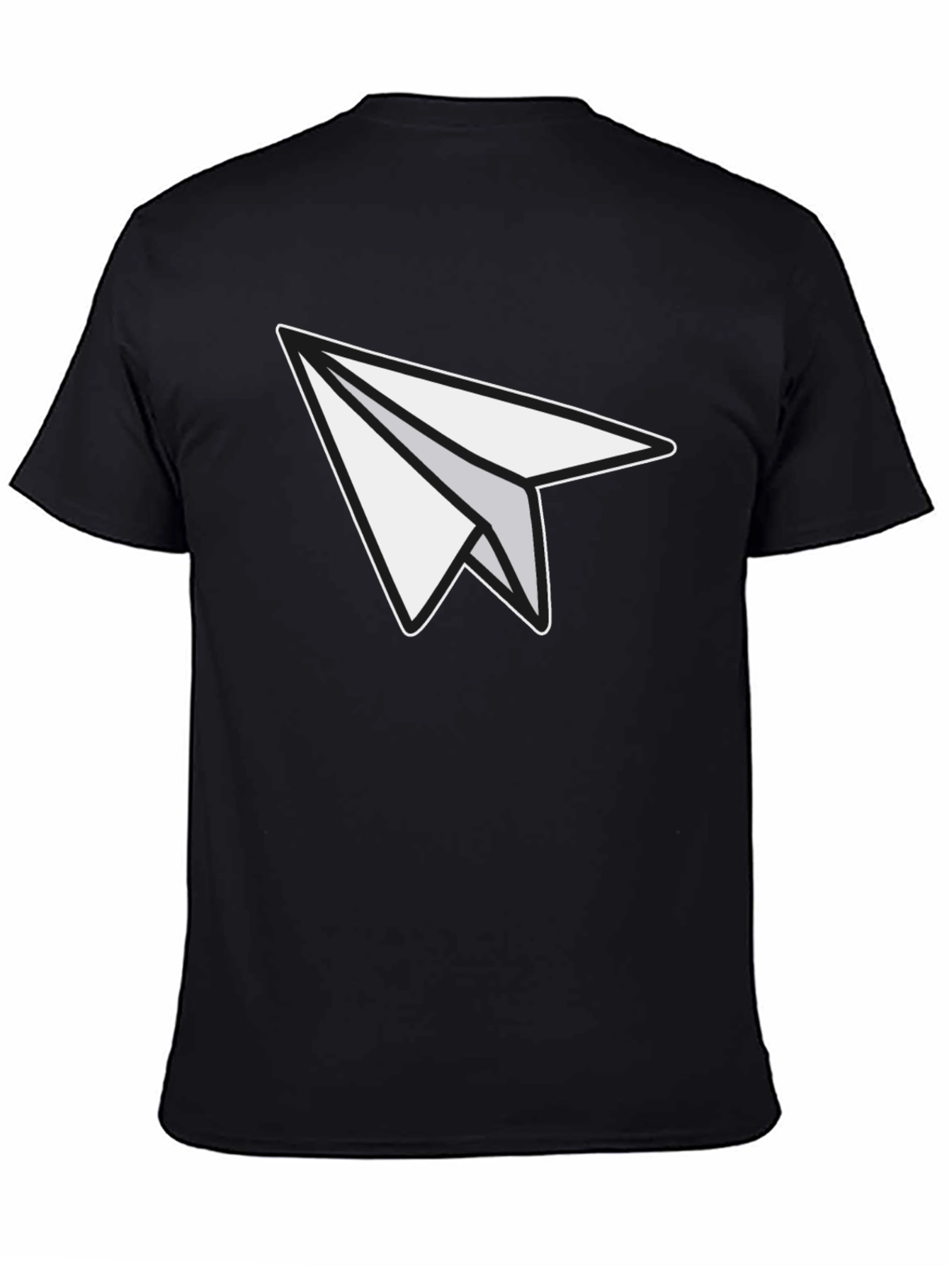 Black Paper Airplane Graphic Tee - Unisex Soft Cotton Blend view 4